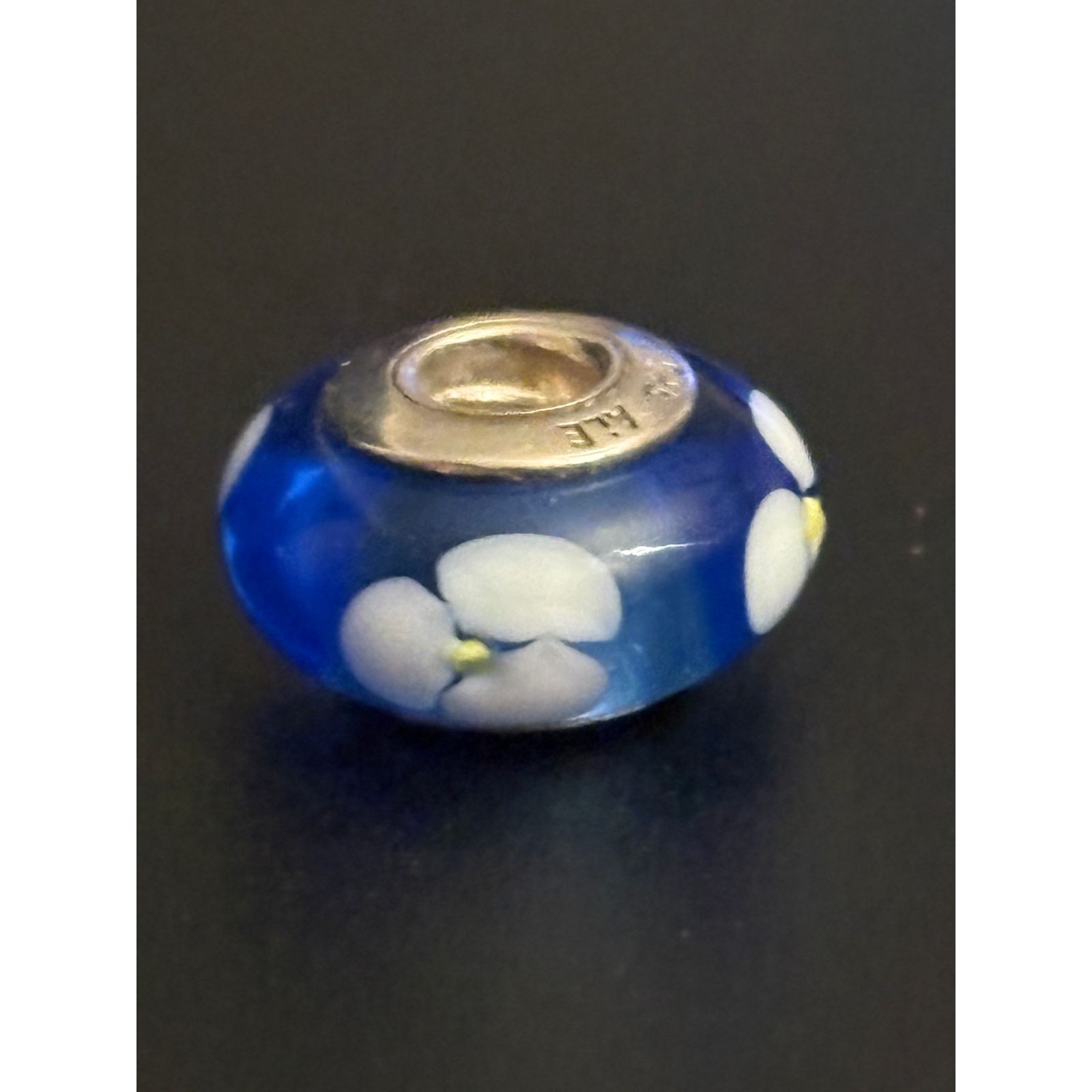 pandora Pandora Blue Murano Glass Flower Charm 925 ALE Size ONE SIZE - 5 Thumbnail