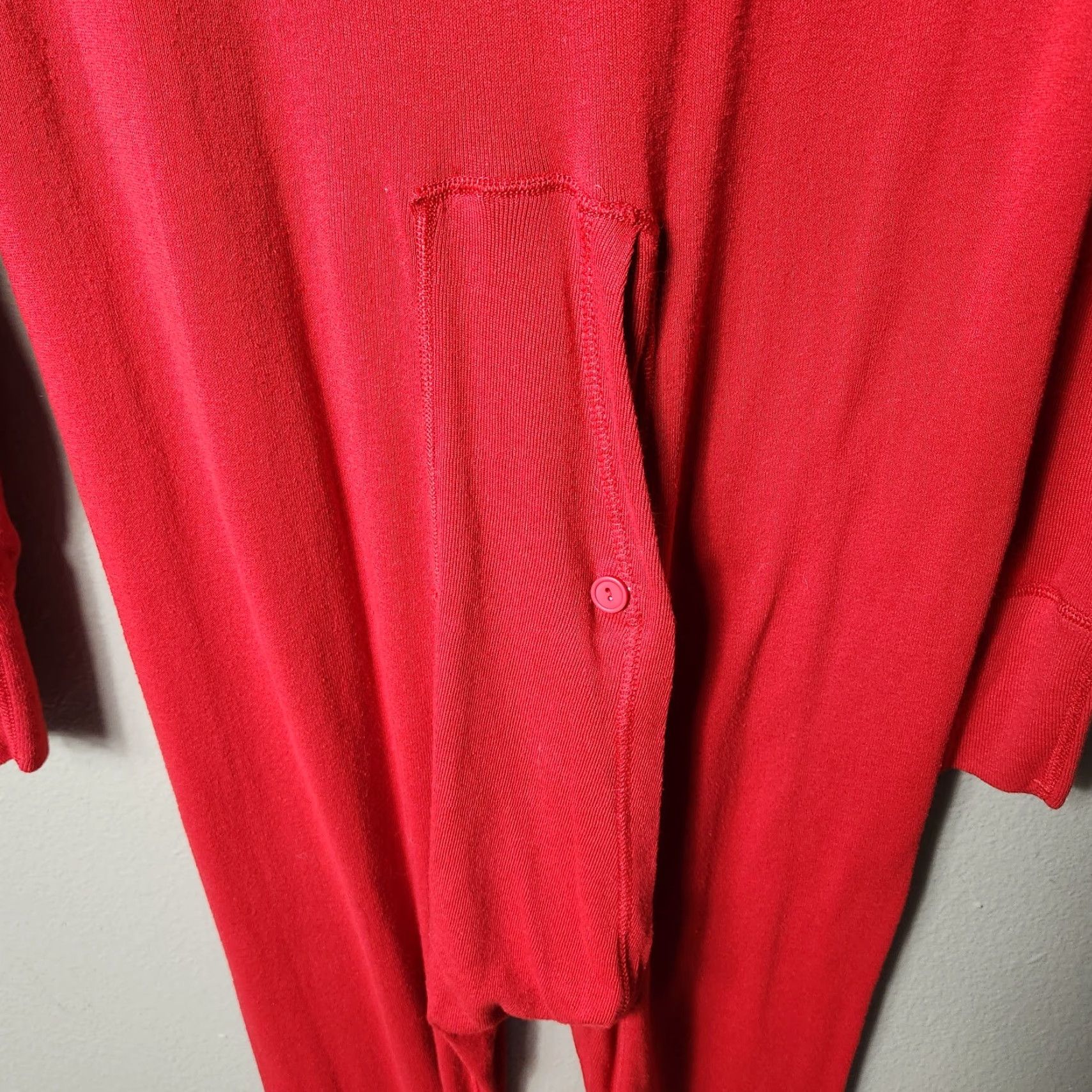 Vintage **Morgan Mills Red Cotton/Polyester Long Sleeve Union Suit |Adult Big & Tall|** User: **Morgan Mills Red Long Sleeve Union Suit |Adult Big & Tall|** Size US L / EU 52-54 / 3 - 6 Thumbnail