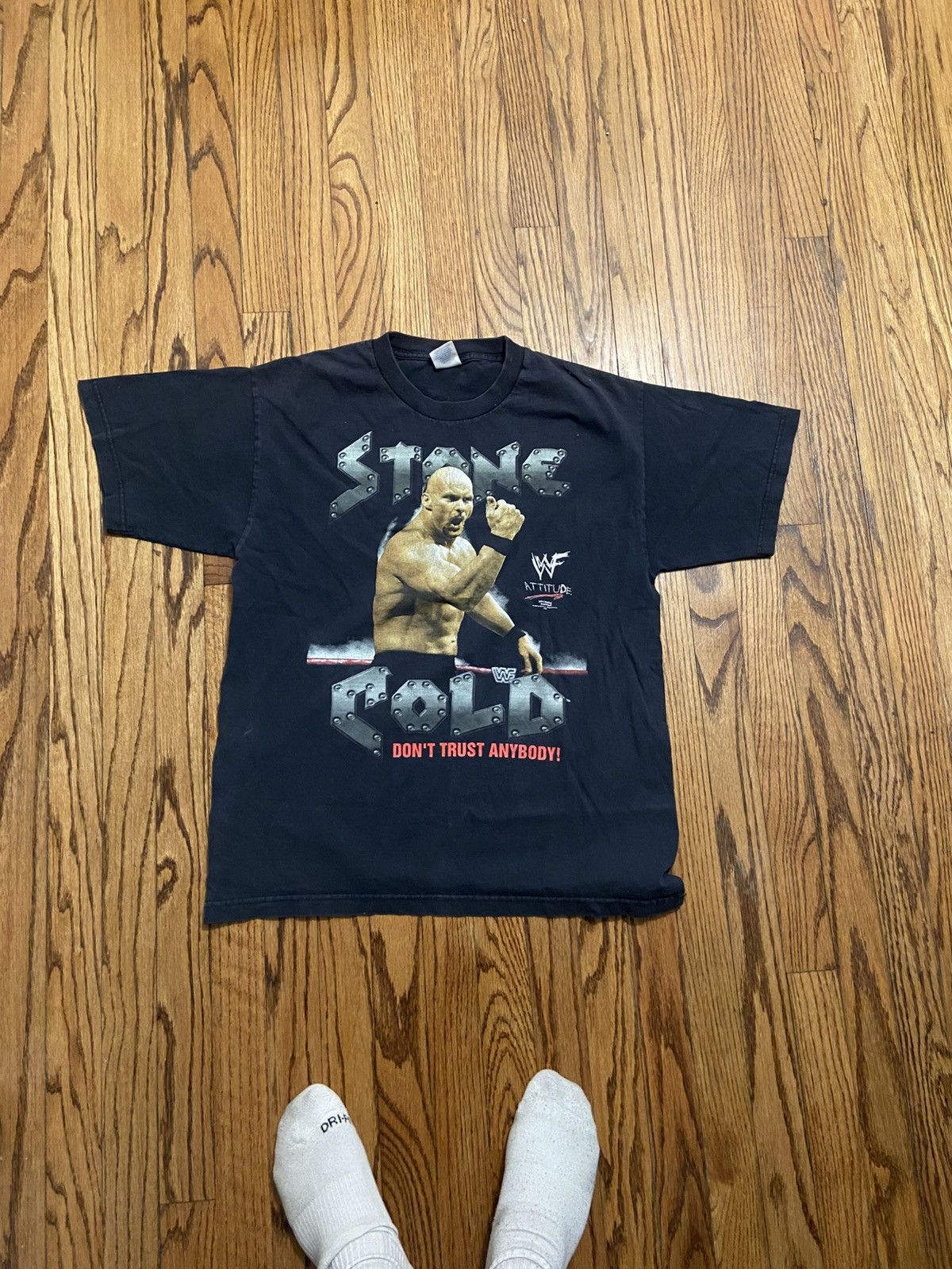 Vintage × WWF Vintage stone cold Wwf t shirt Size US L / EU 52-54 / 3 - 1 Thumbnail