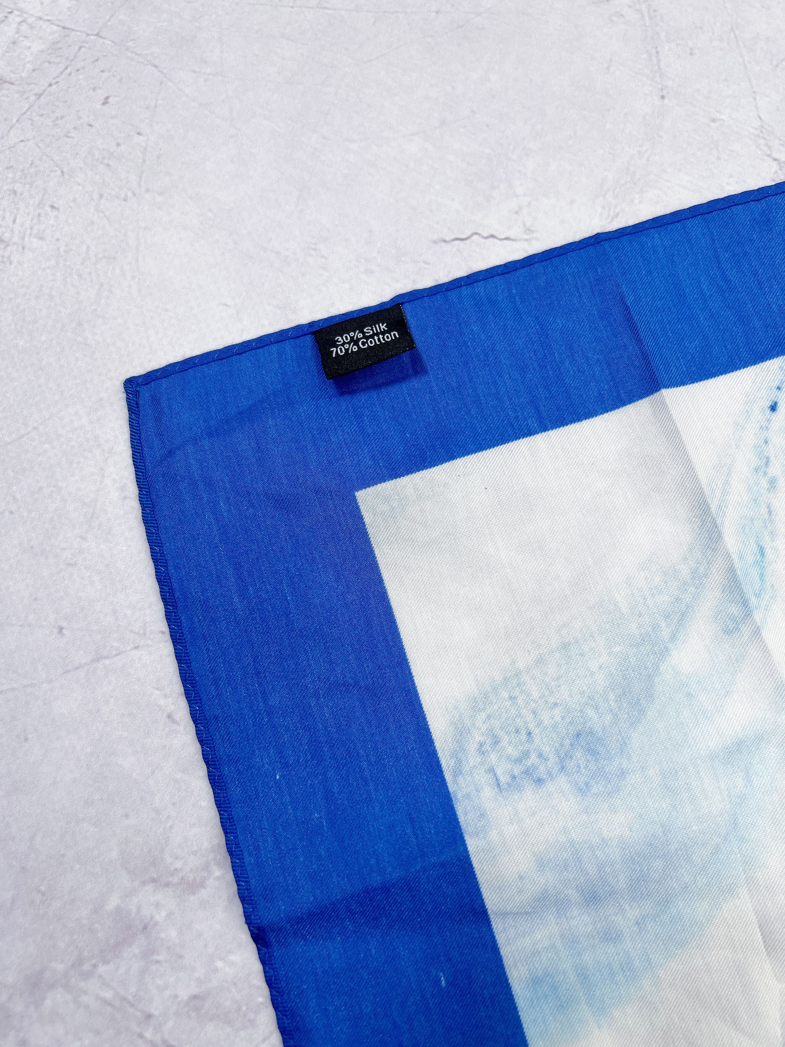 Designer × Jacob Cohen Jacob Cohen Square Scarf Ocean Sea Cotton & Silk Size ONE SIZE - 5 Thumbnail