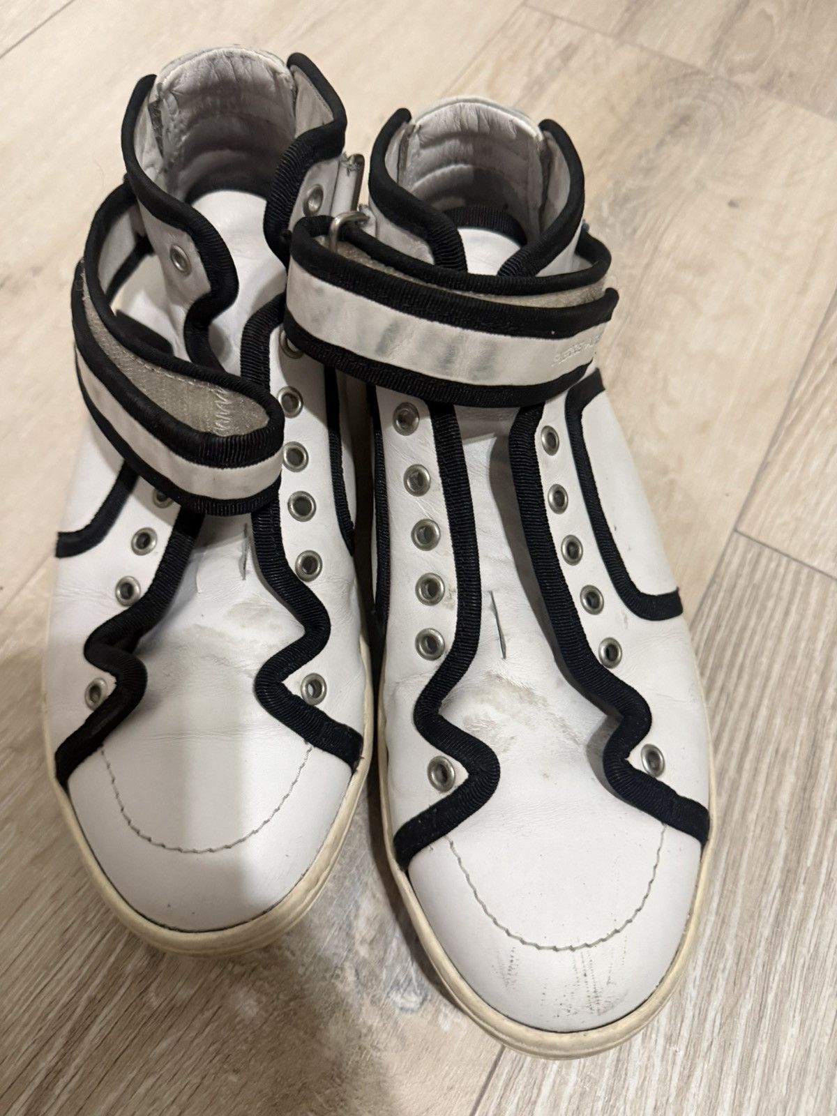 Pierre Hardy Pierre Hardy High-Top Sneakers – White/Black Size US 6.5 / EU 39-40 - 4 Thumbnail