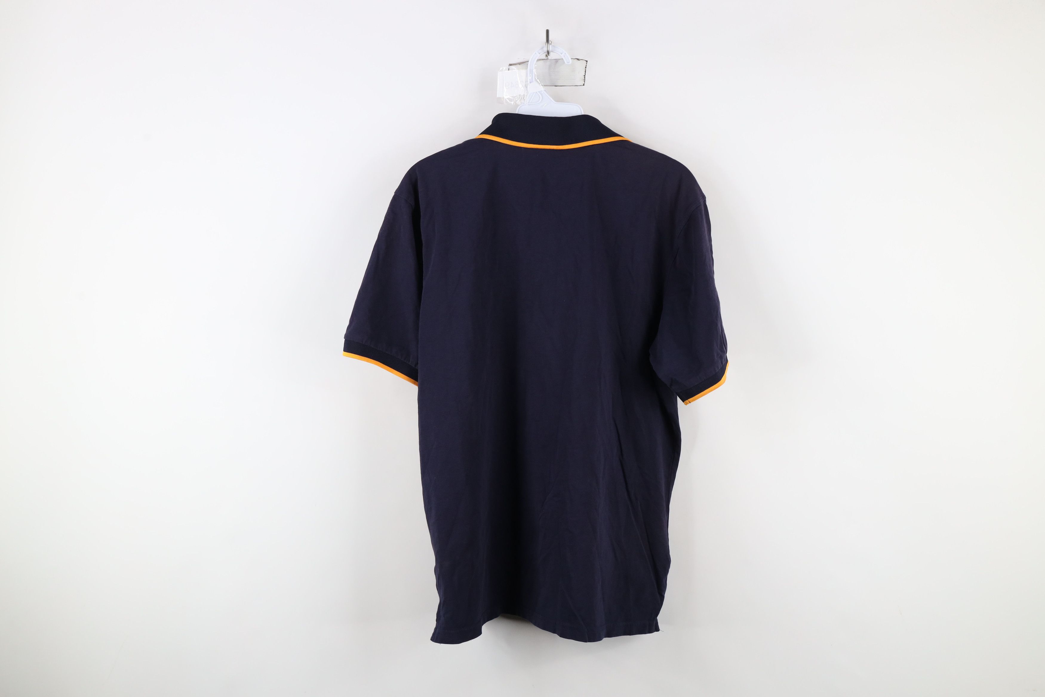 Versace × Vintage V 1969 Italia Versace Half Zip Collared Polo Shirt Blue Size US L / EU 52-54 / 3 - 12 Thumbnail