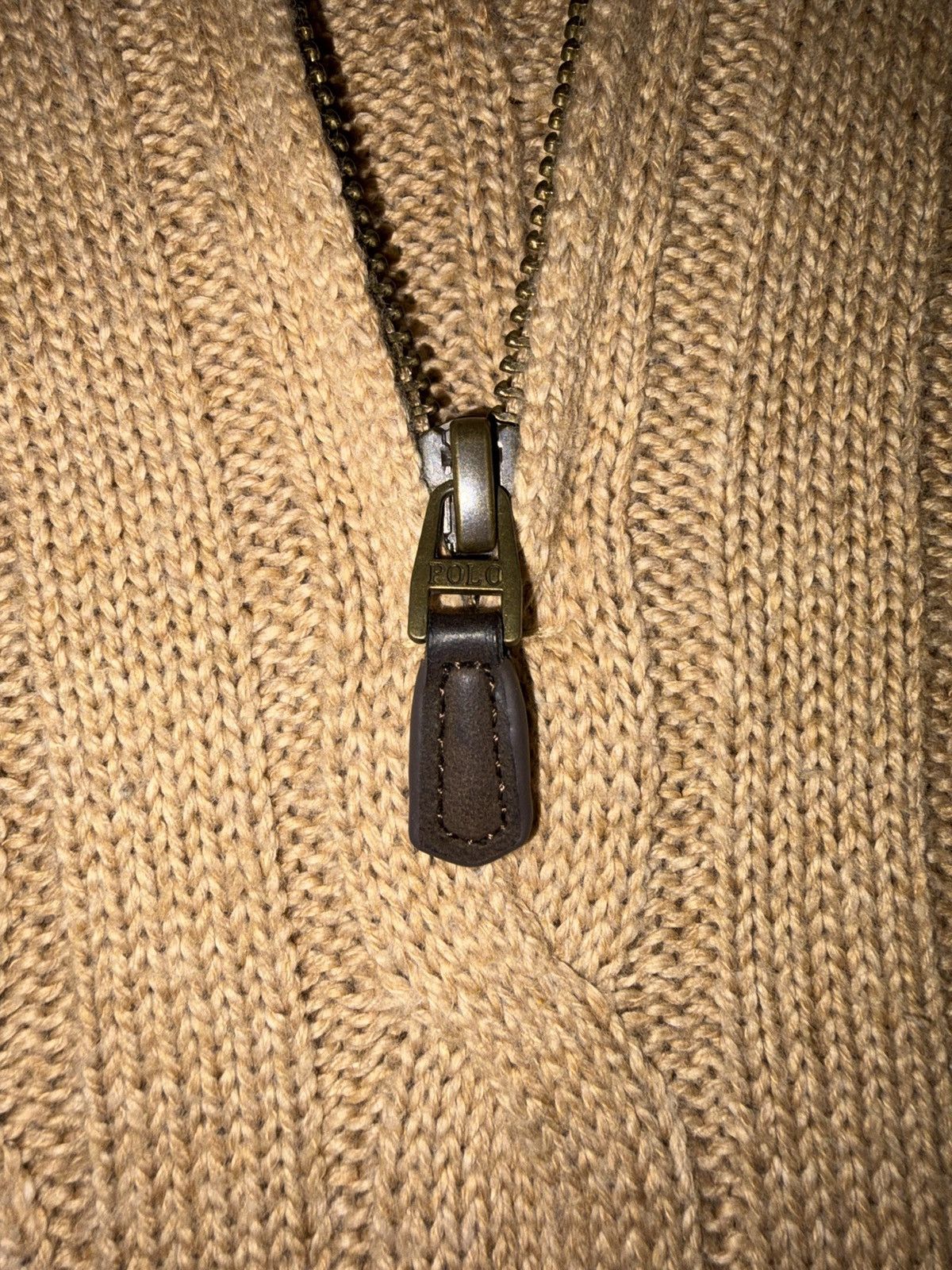 Polo Ralph Lauren Polo Ralph Lauren Men’s Beige Cable Knit Quarter Zip Sweater Size US M / EU 48-50 / 2 - 3 Thumbnail