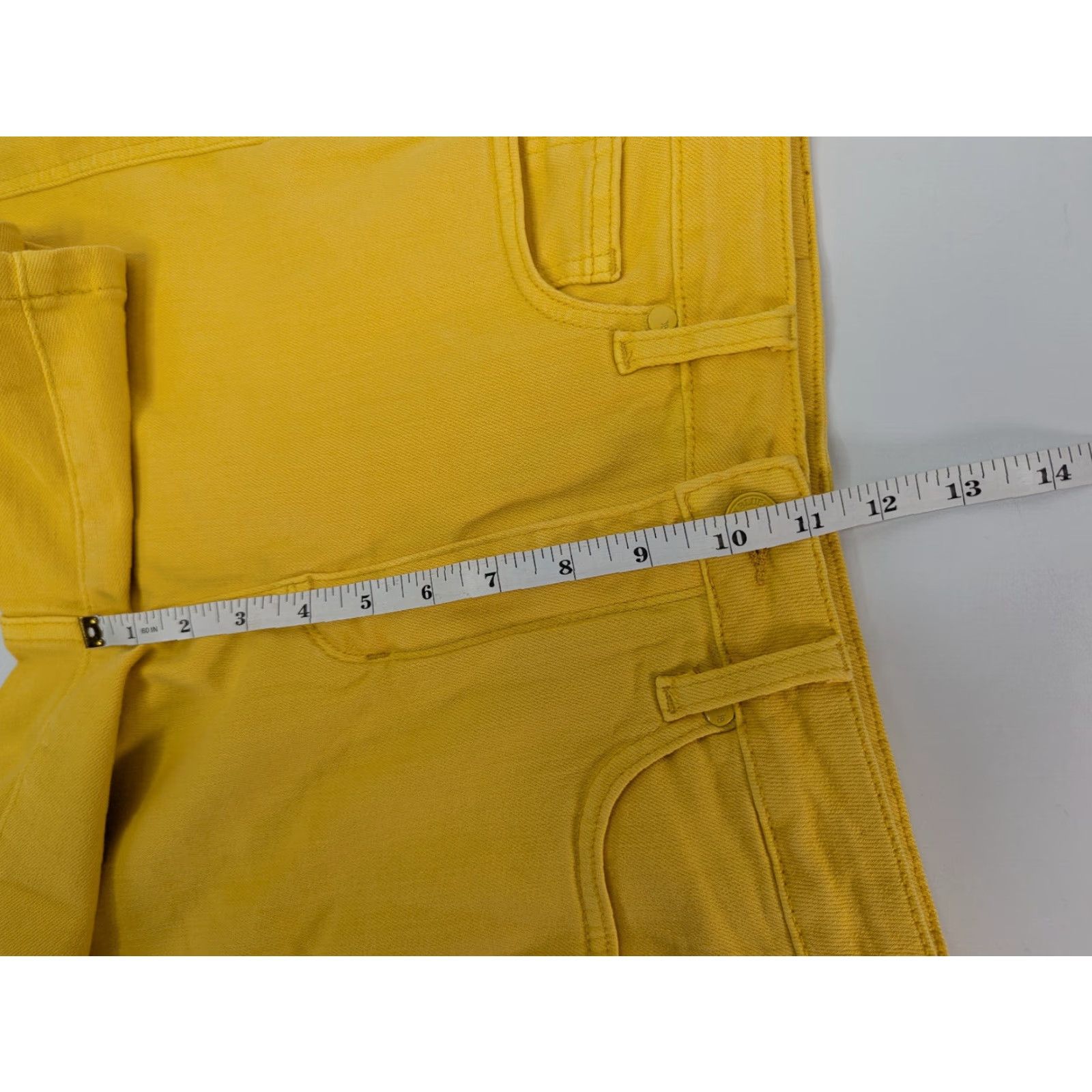 Vintage Judy Blue Denim Shorts Womens Medium Yellow Stretch High Rise Garment Dyed Size 32" / US 10 / IT 46 - 4 Thumbnail