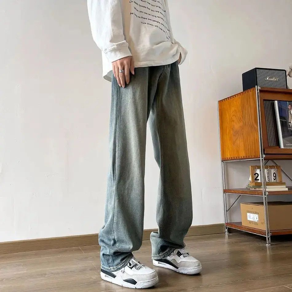 Japanese Brand Retro loose straight leg micro flared jeans Size US 32 / EU 48 - 2 Thumbnail