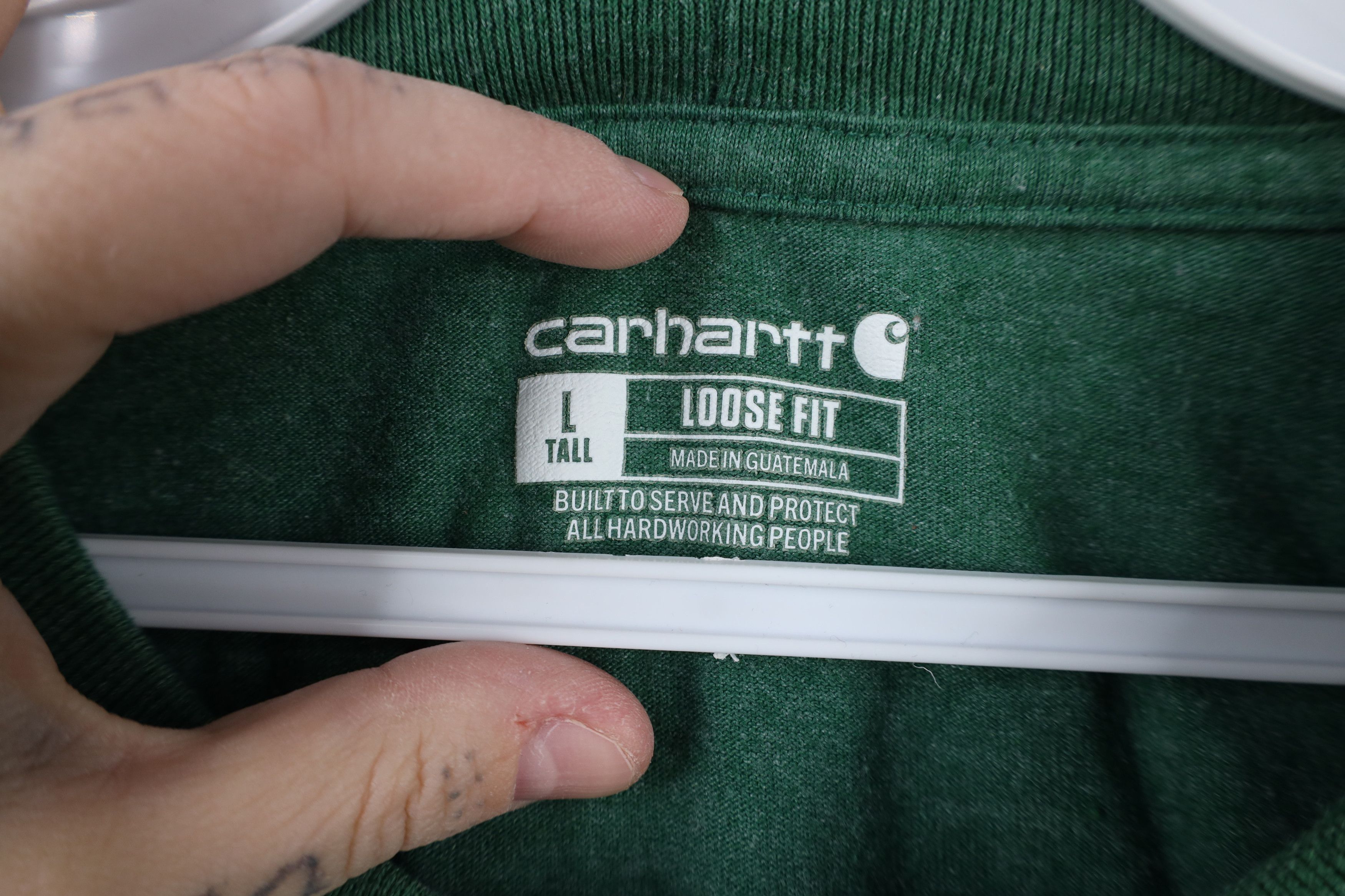 Carhartt × Vintage Vintage Y2K Carhartt Fit Heavyweight Pocket T-Shirt Green Size US L / EU 52-54 / 3 - 10 Thumbnail