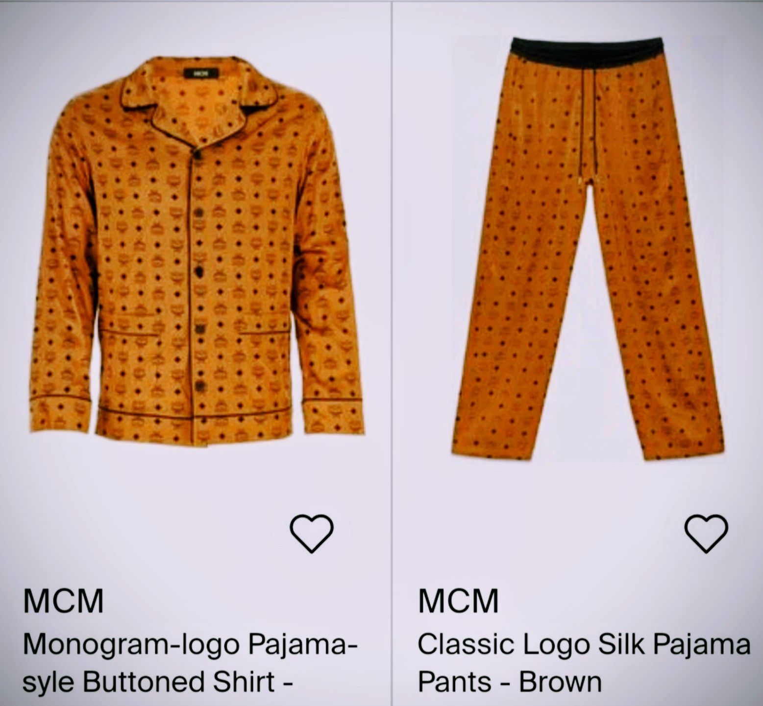 MCM MCM SILK PJ's RARE FIND BNWT SOLD OUT EVERYWHERE W/SLIPPERS Size ONE SIZE - 1 Thumbnail