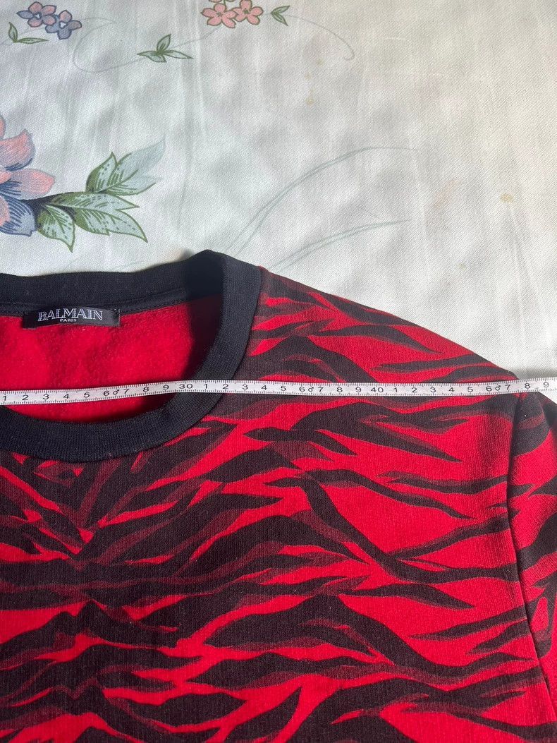 Balmain Balmain Tiger Print Zip Side Sweatshirt-2508 Size US L / EU 52-54 / 3 - 8 Thumbnail