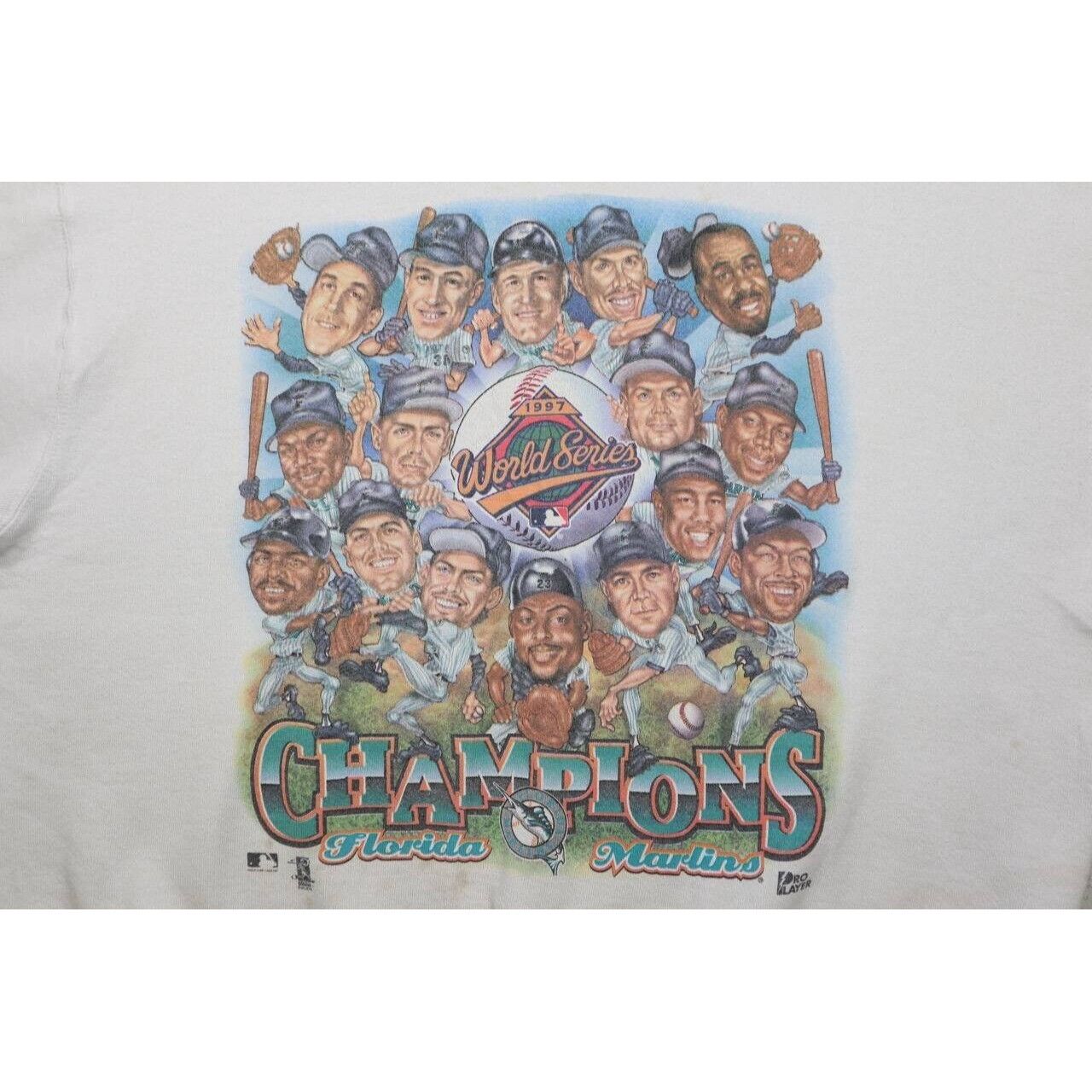 Vintage Vtg 1997 Florida Marlins Miami Champions Cartoon Sweatshirt Size US XL / EU 56 / 4 - 9 Thumbnail