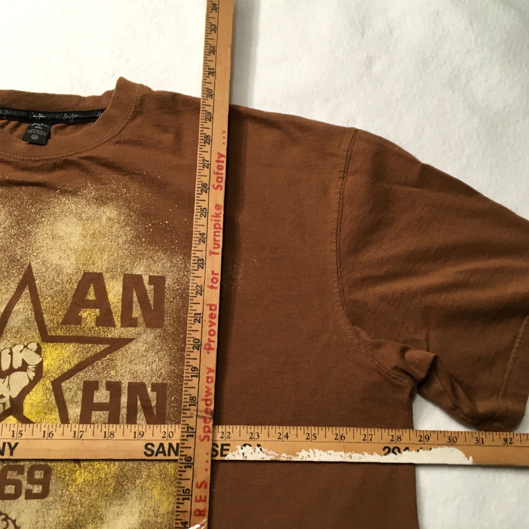 Sean John Sean John T Shirt Mens 3XL Brown Logo Graphic Short Sleeve Vintage / Modern Tee Mens Size US XXL / EU 58 / 5 - 6 Thumbnail
