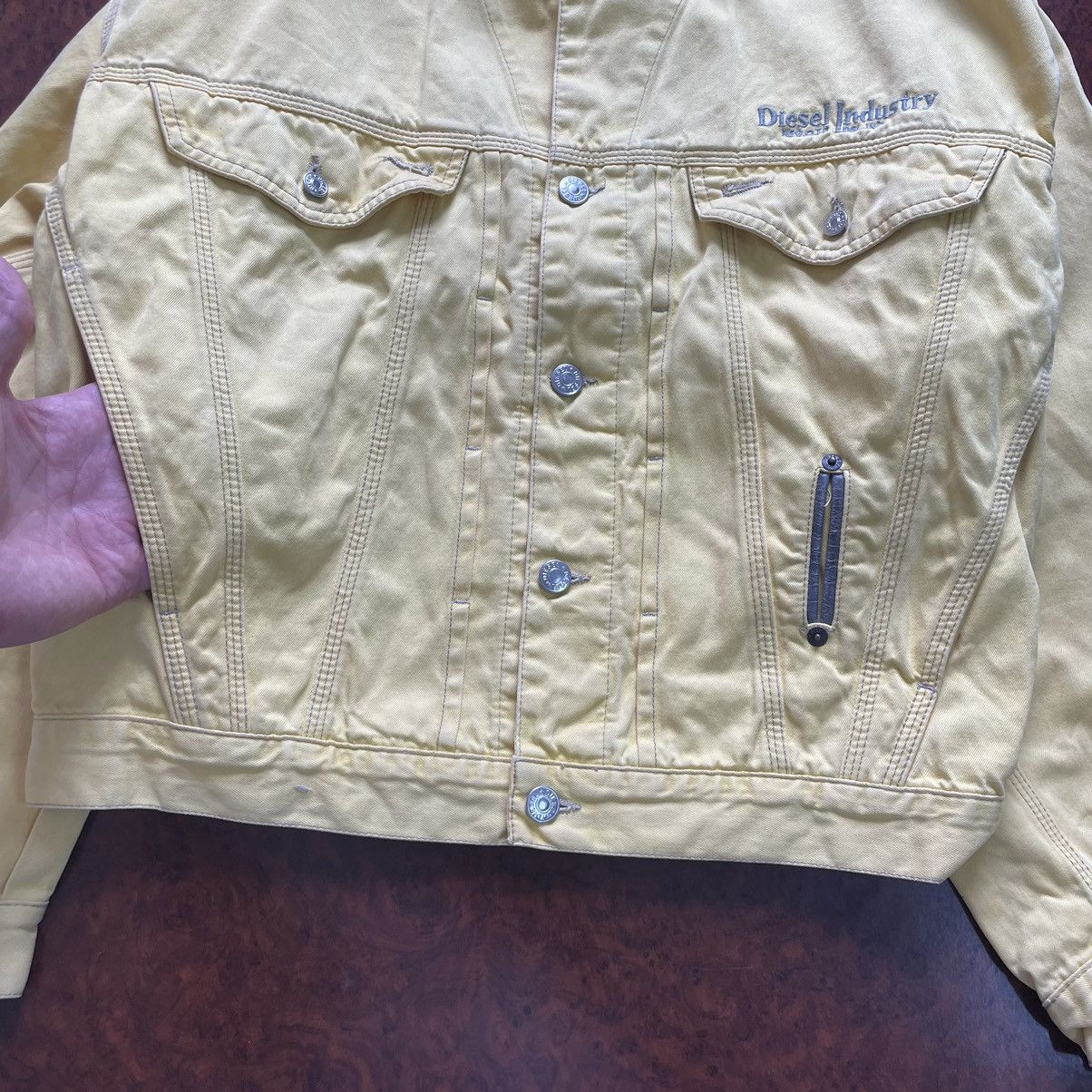 Diesel × Vintage 90s Diesel bomber denim jacket jeans desert Size US S / EU 44-46 / 1 - 6 Thumbnail