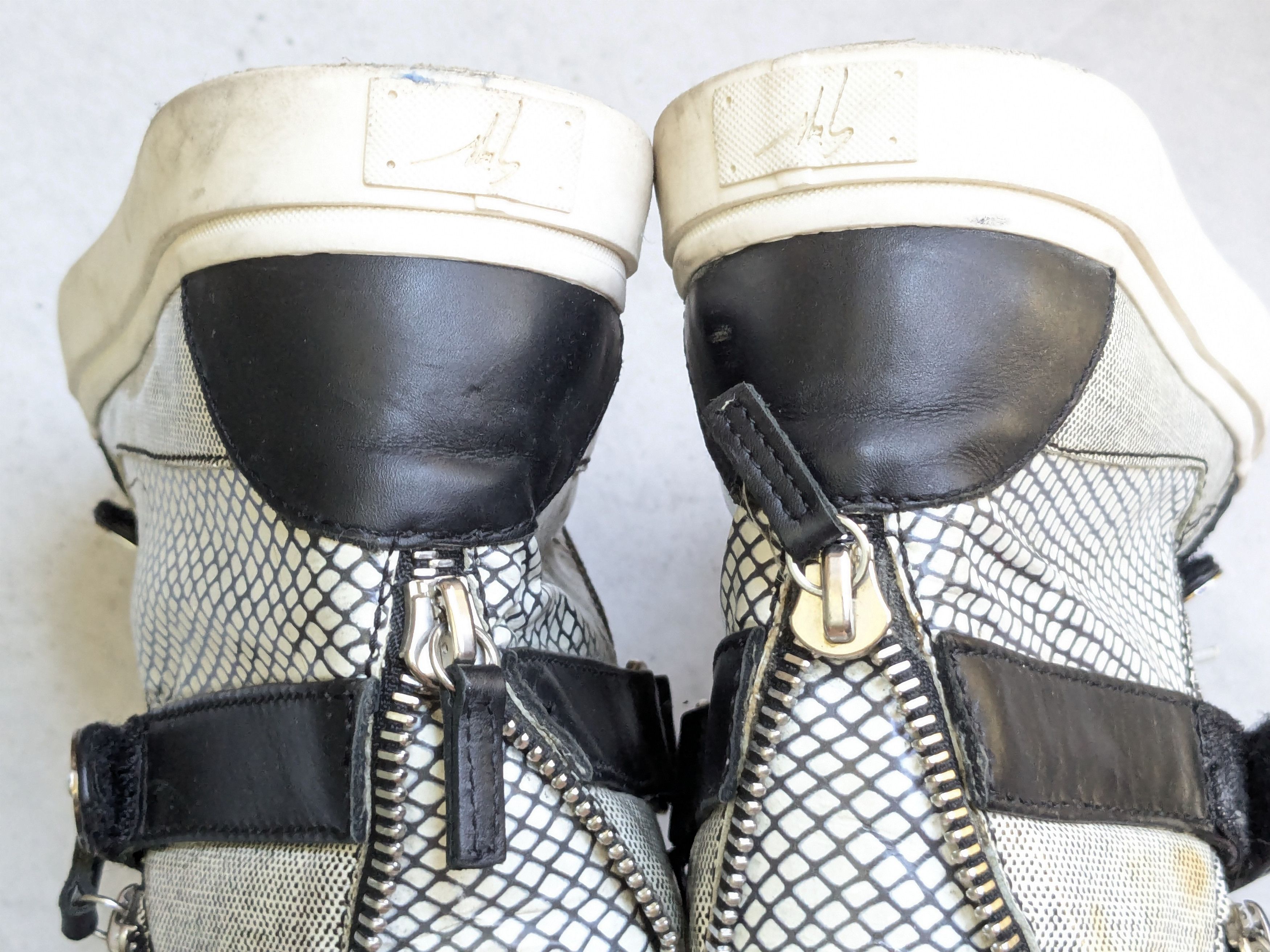 Giuseppe Zanotti Giuseppe Zanotti Sneakers Black White 10 43 High Top Leather Size US 10 / EU 43 - 15 Thumbnail