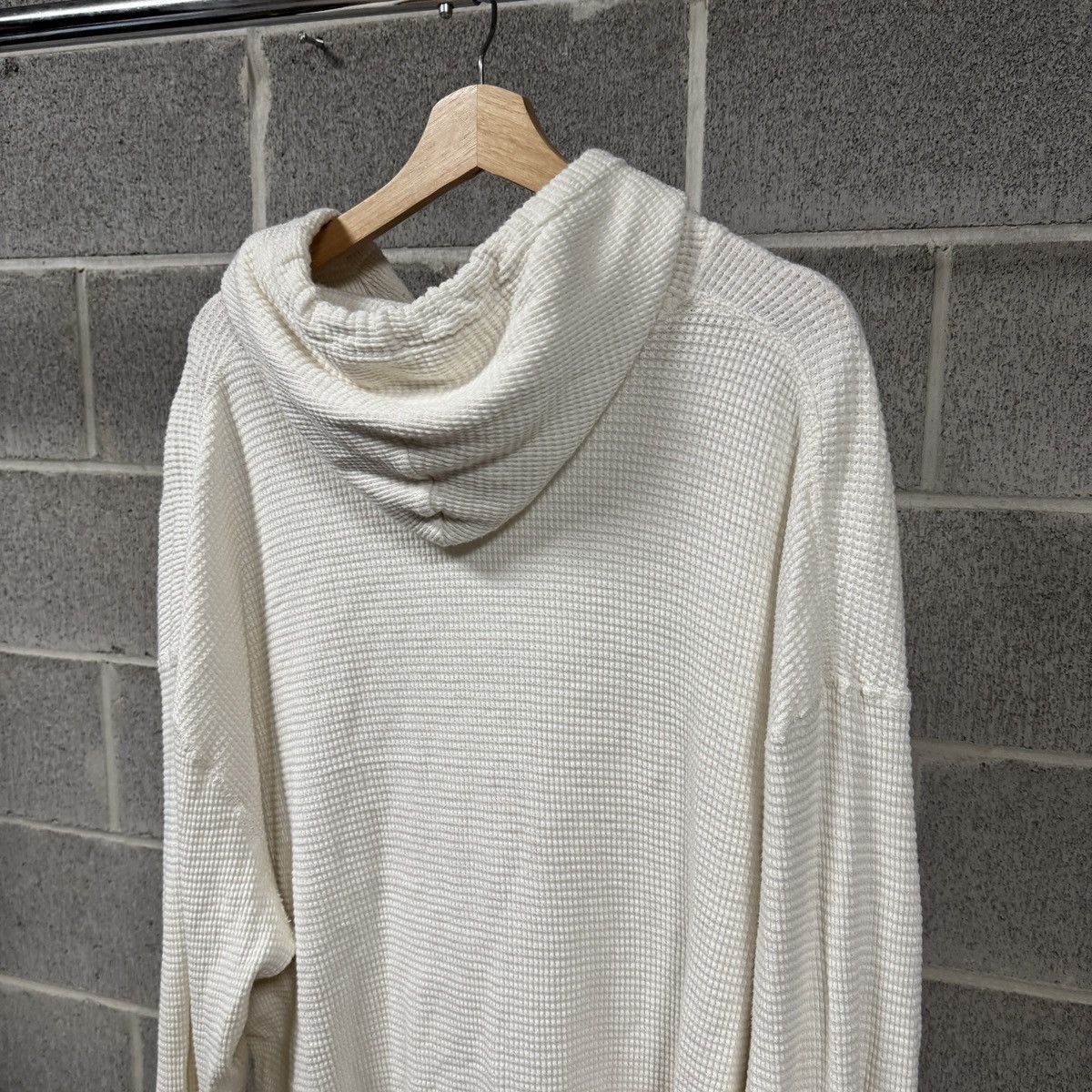 Polo Ralph Lauren Vintage Polo Ralph Lauren Waffle Knit Hoodie White 3XLT Size US XXL / EU 58 / 5 - 7 Thumbnail