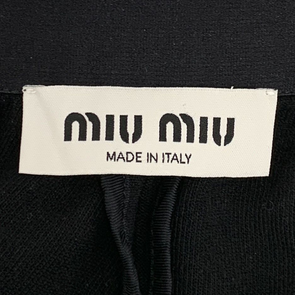 Miu Miu Miu Miu 23FW Black Logo Wool Casual Shorts K26WX Size 26" / US 2 / IT 38 - 6 Thumbnail