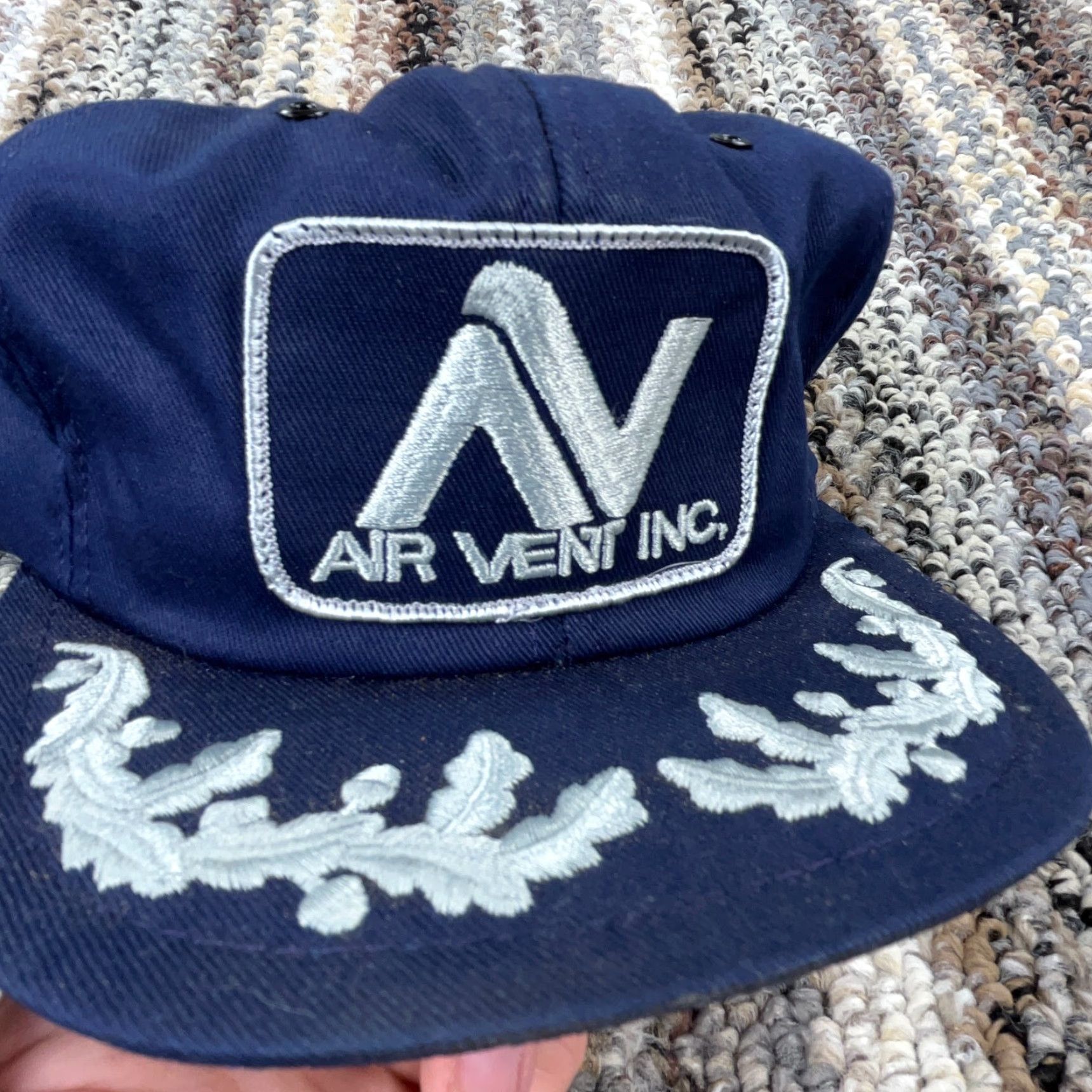 J Brand VINTAGE K-Brand Trucker Hat Snapback Blue Silver USA Patch 80s Retro Mens One Size Size ONE SIZE - 3 Thumbnail