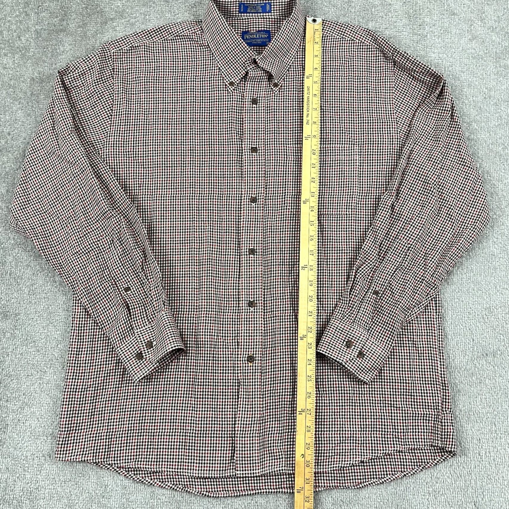 Pendleton VINTAGE Pendleton Canterbury Cloth Shirt Mens XL Plaid Button-Down Wool Blend Button-Up Size US XL / EU 56 / 4 - 3 Thumbnail