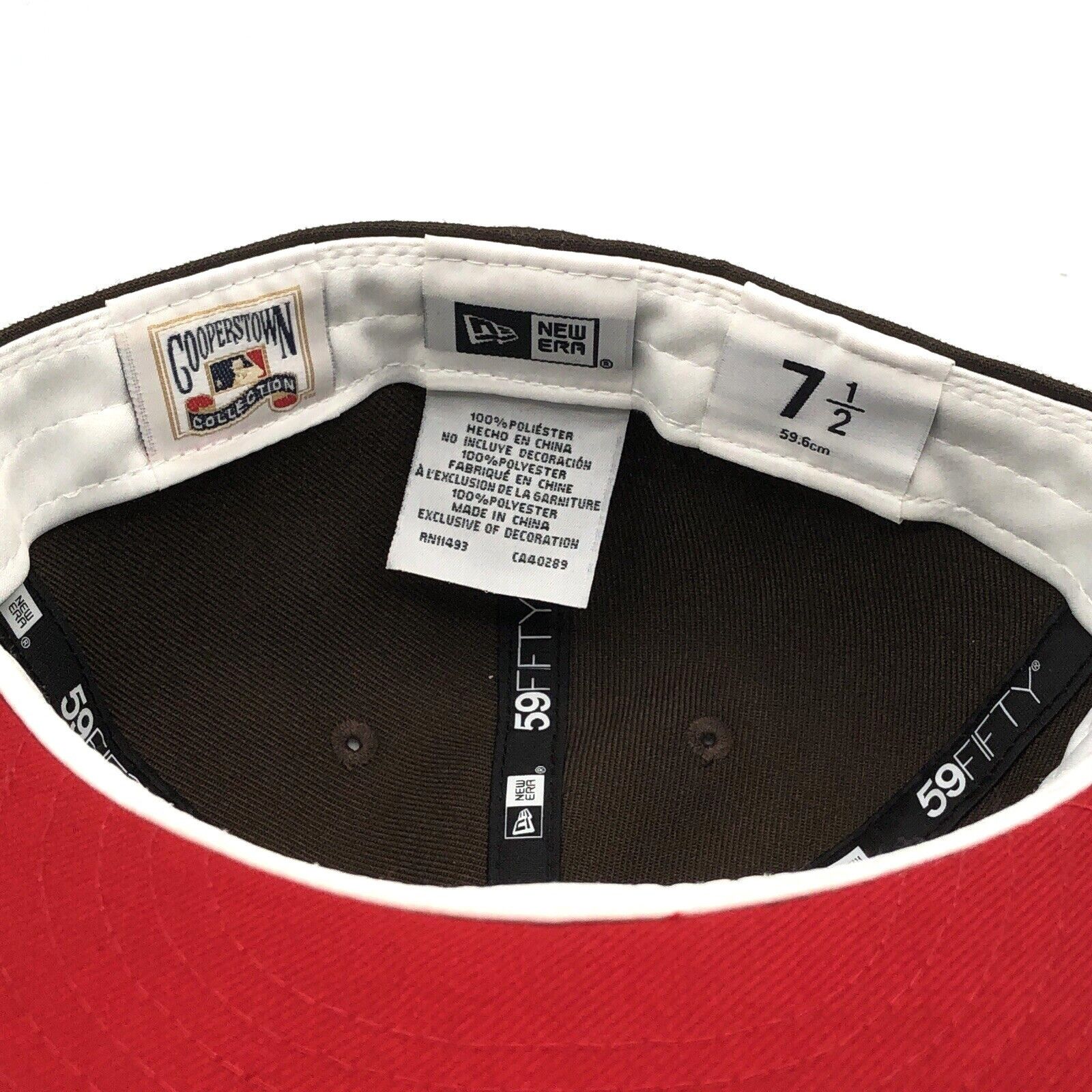 New Era New York Yankees New Era 1950 World Series Brown Fitted Hat Size ONE SIZE - 8 Thumbnail