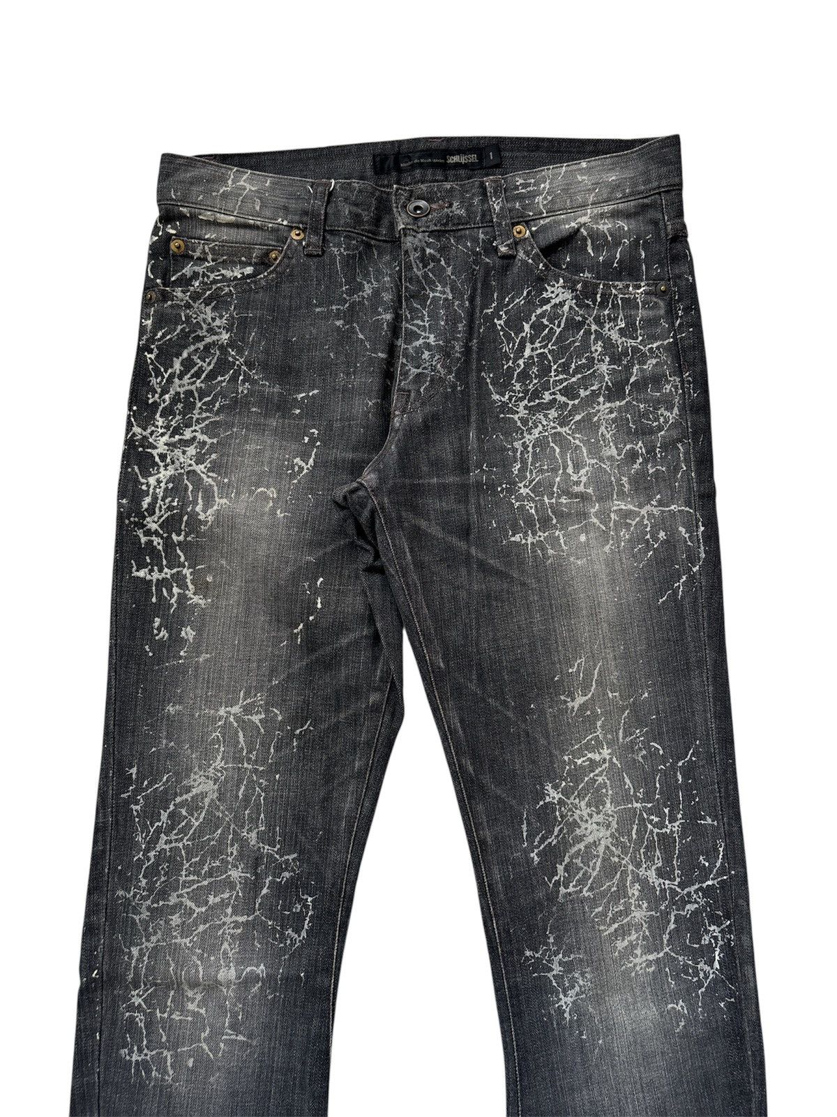 Hedi Slimane Spiderweb Bootcut Denim Jeans Size US 30 / EU 46 - 2 Thumbnail