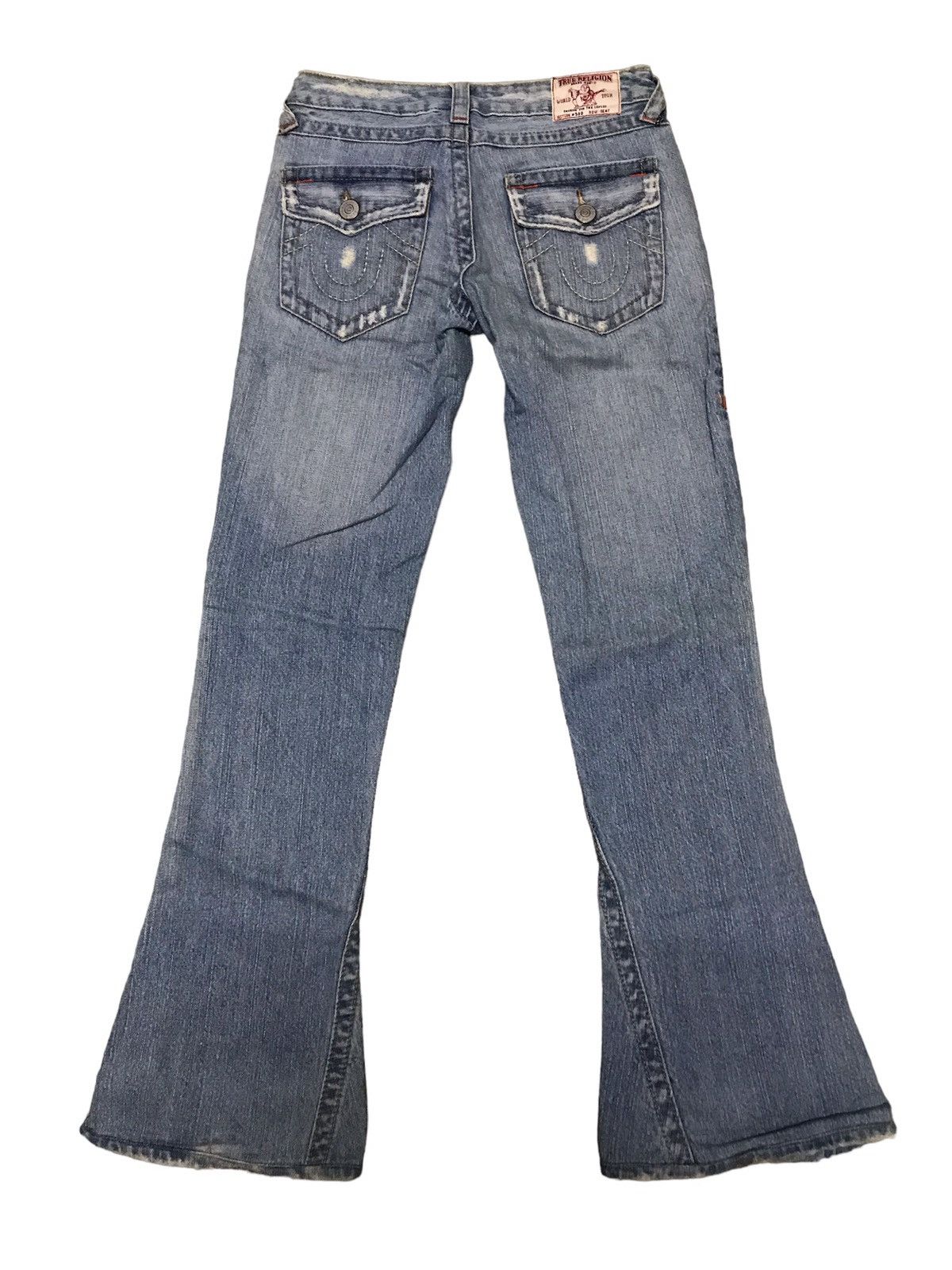 True Religion × Vintage Vintage True Religion #500 Distressed Denim Flared Jeans Size US 28 / EU 44 - 11 Thumbnail