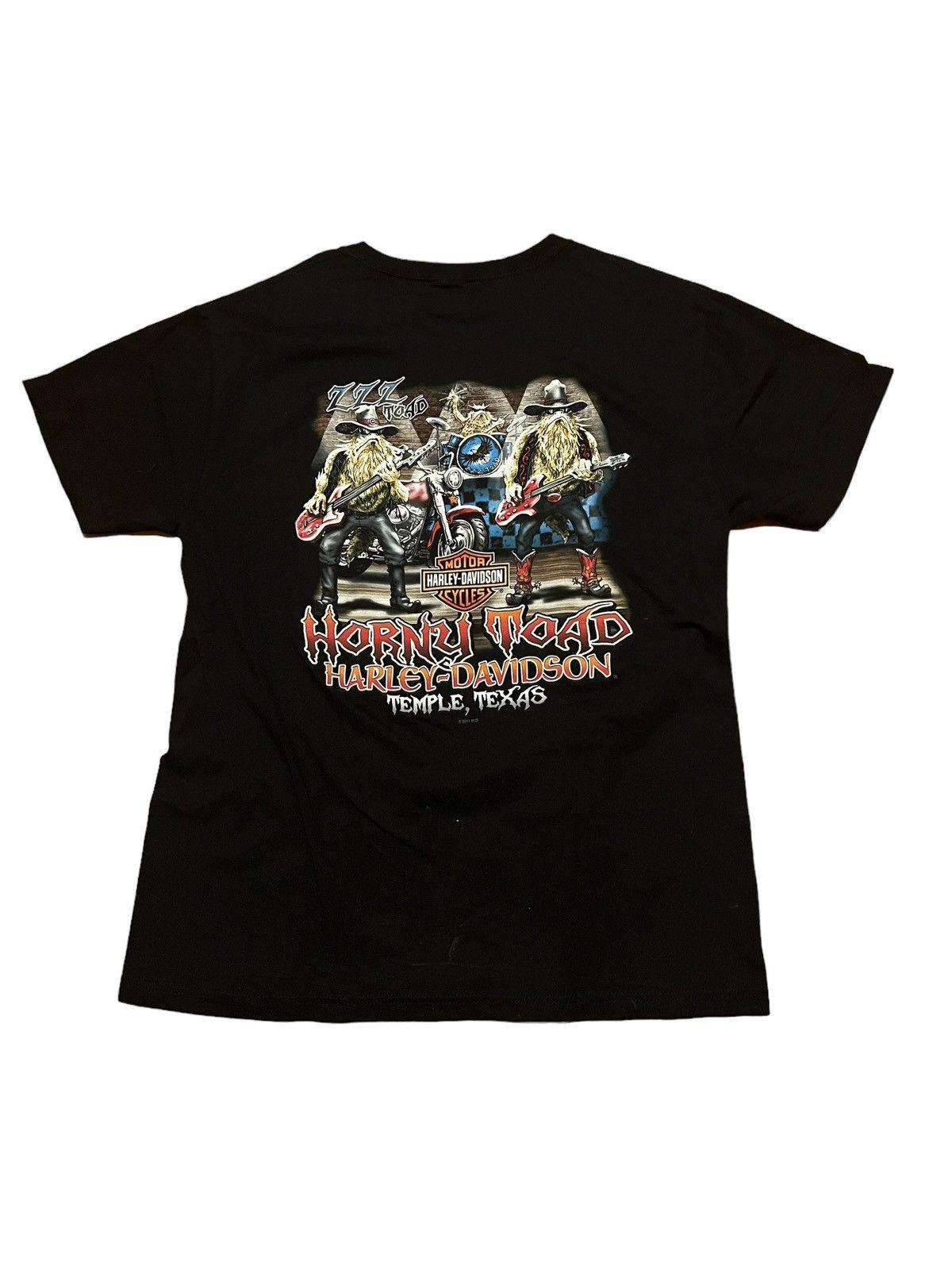 Harley Davidson × Vintage 2011 Harley Davidson Horny Toad Temple Texas Size US XL / EU 56 / 4 - 1 Thumbnail