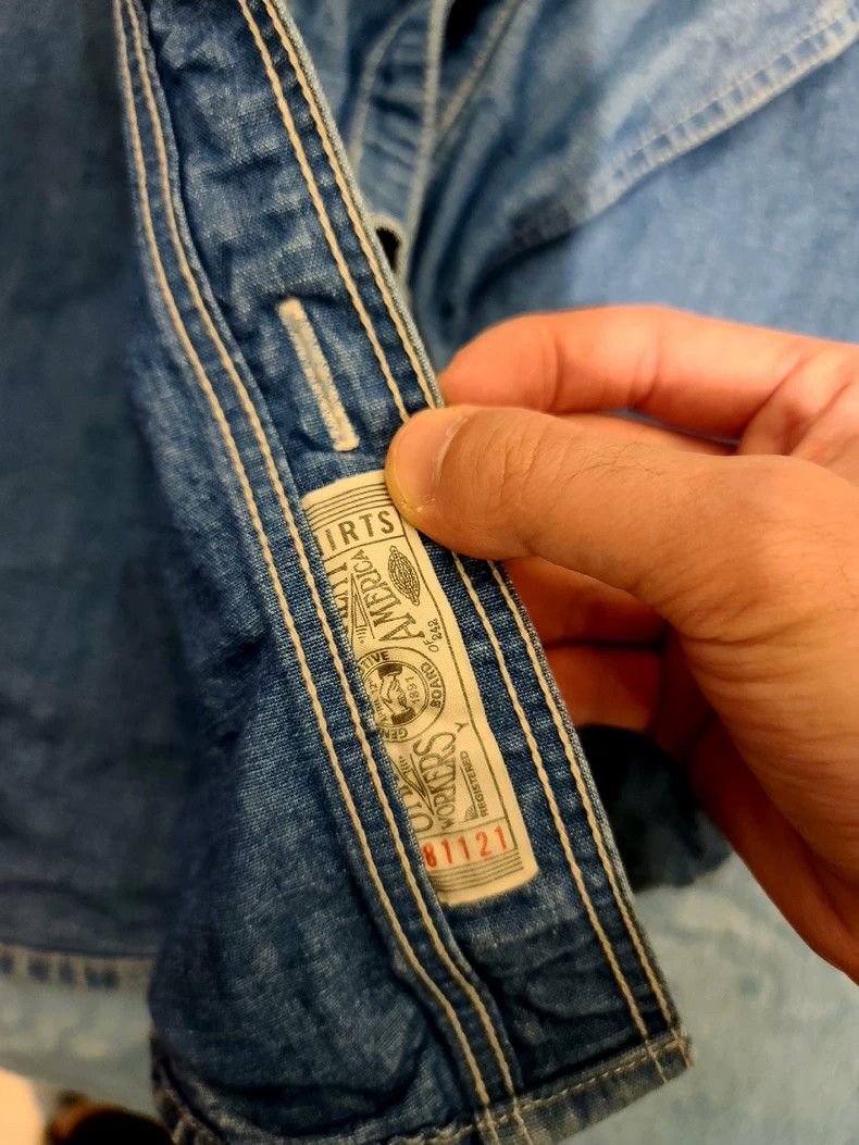 Freewheelers Freewheelers size 17 Blue Youth Cloth Fruit Button Shirt Size US M / EU 48-50 / 2 - 4 Thumbnail