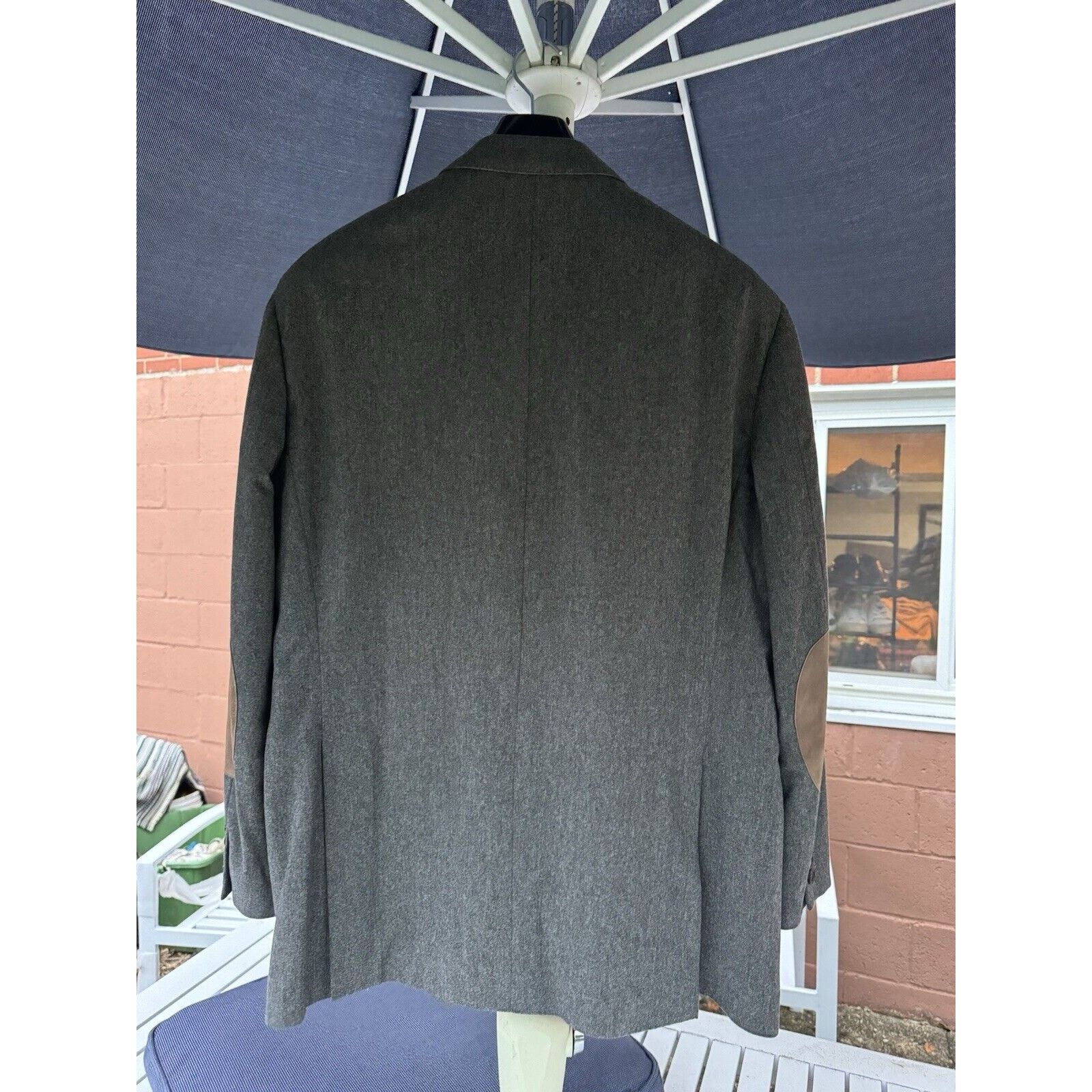Brunello Cucinelli Brunello Cucinelli Gray Flannel Tweed Blazer Sport 54/44R Size 44R - 7 Thumbnail