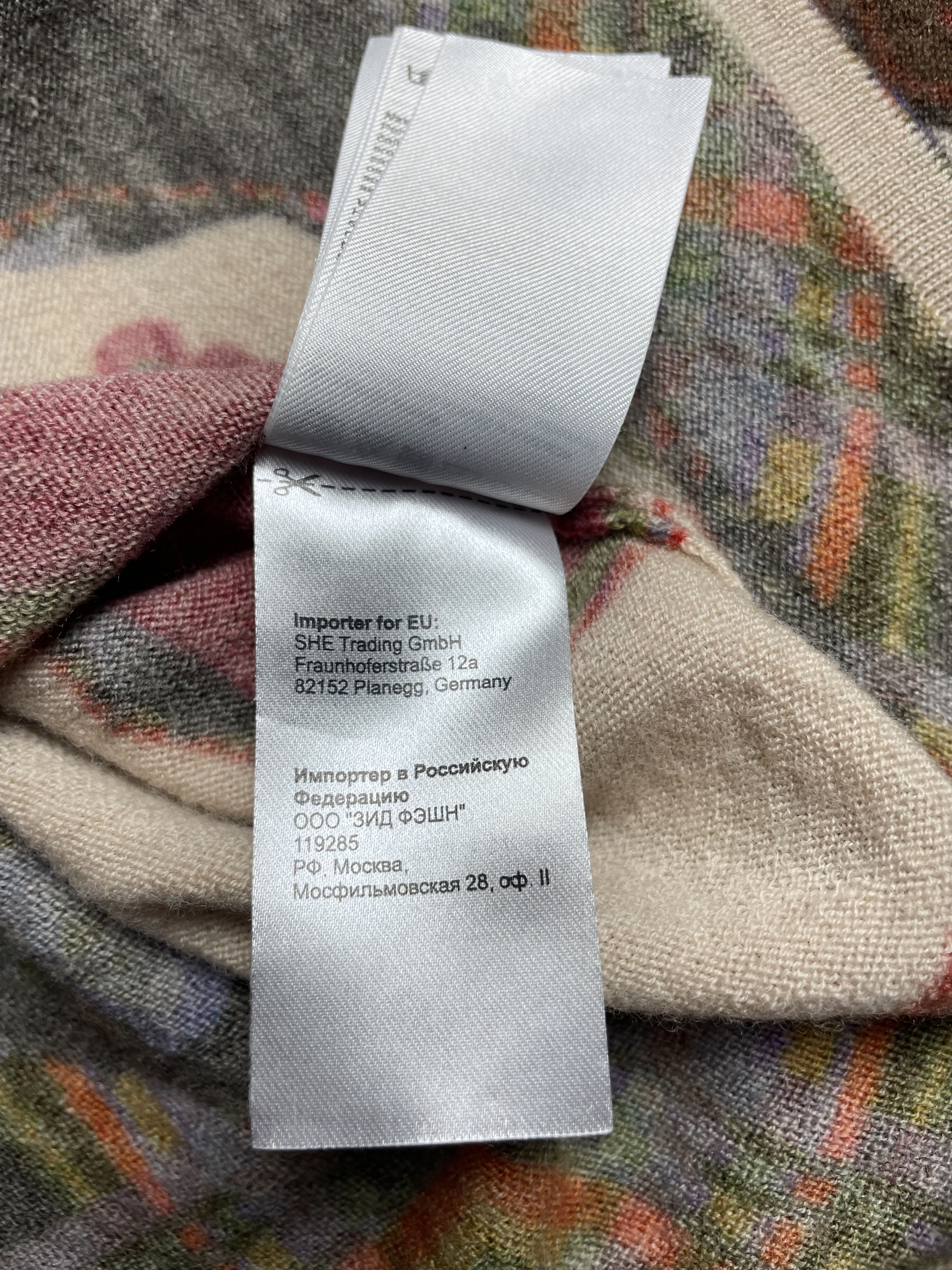 Vintage IVKO V-neck Pullover Geometric Print Wool Sweater EU 40 Size M / US 6-8 / IT 42-44 - 14 Thumbnail