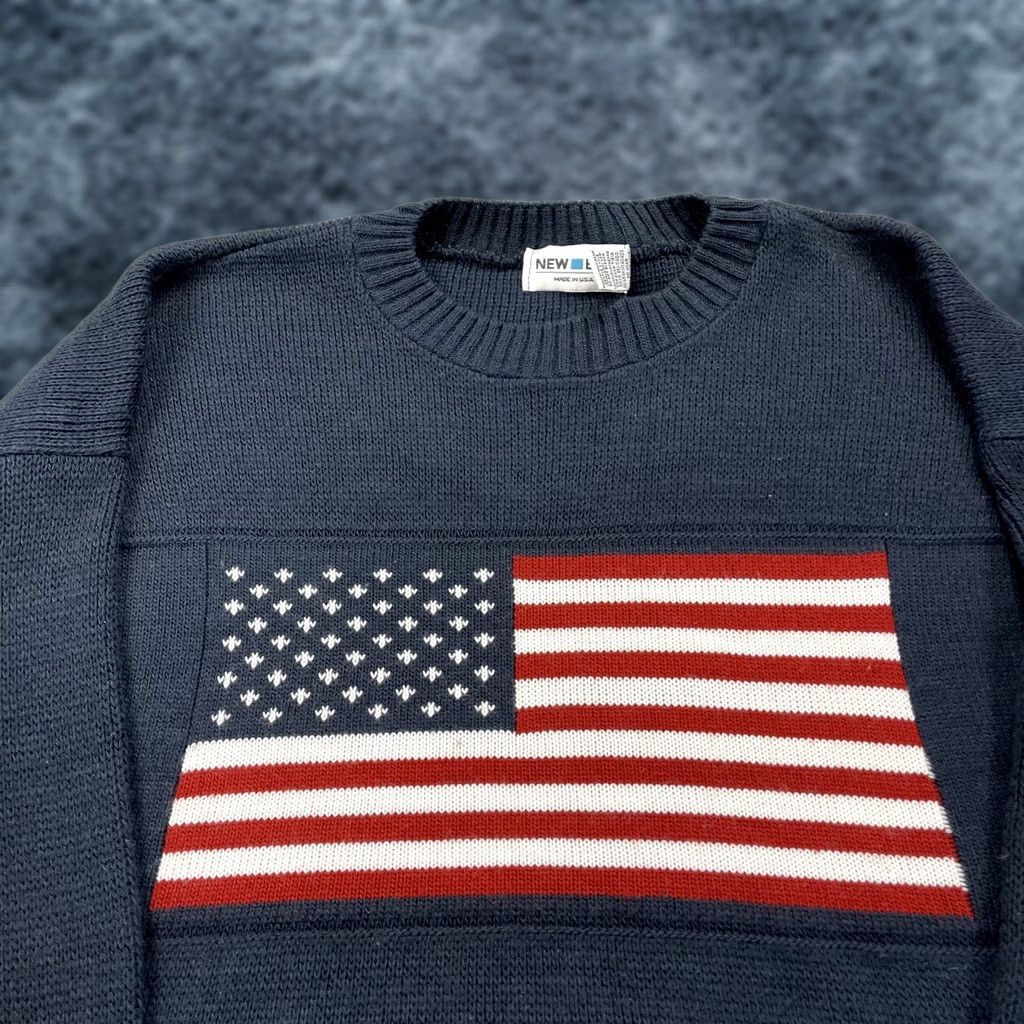New Era VINTAGE New Era Sweater Mens L Blue USA 90s Crewneck Knit Pullover Logo Chill Glory USA 90s Mens Size US L / EU 52-54 / 3 - 1 Thumbnail