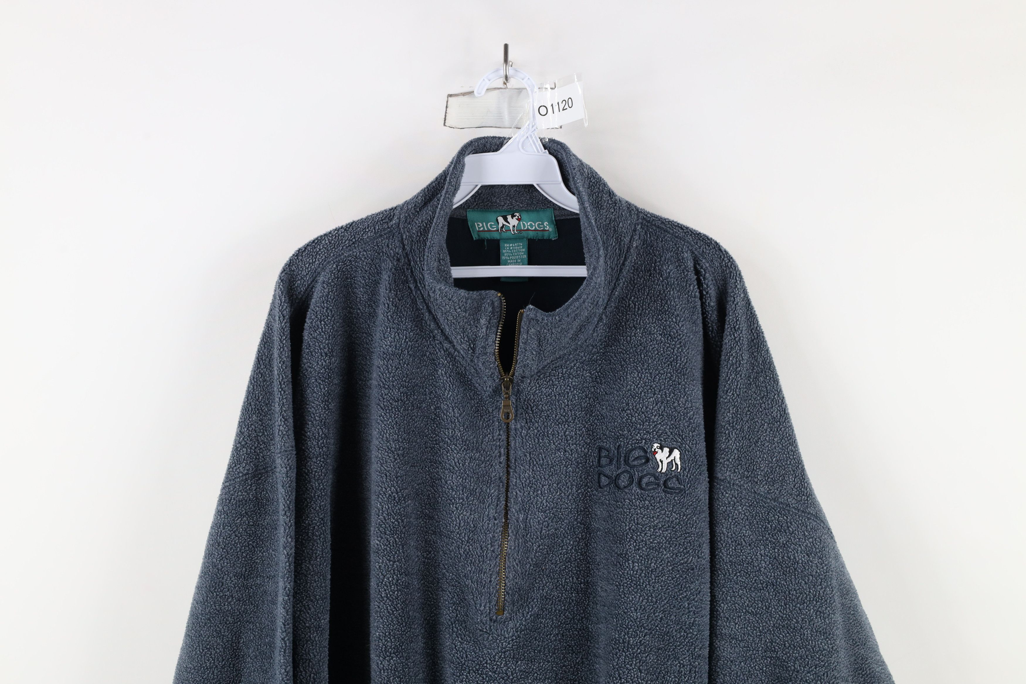 Big Dogs × Vintage Vintage 90s Big Dogs Spell Half Zip Fleece Pullover Sweater Size US XXL / EU 58 / 5 - 2 Thumbnail