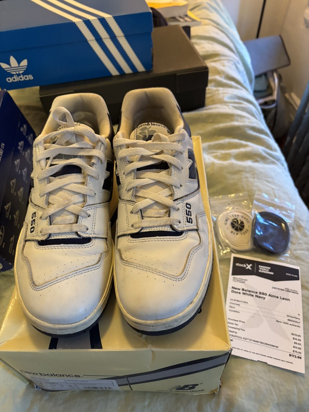 Aime Leon Dore × New Balance NB 550 x ALD OG Blue Size US 11 / EU 44 - 2 Thumbnail