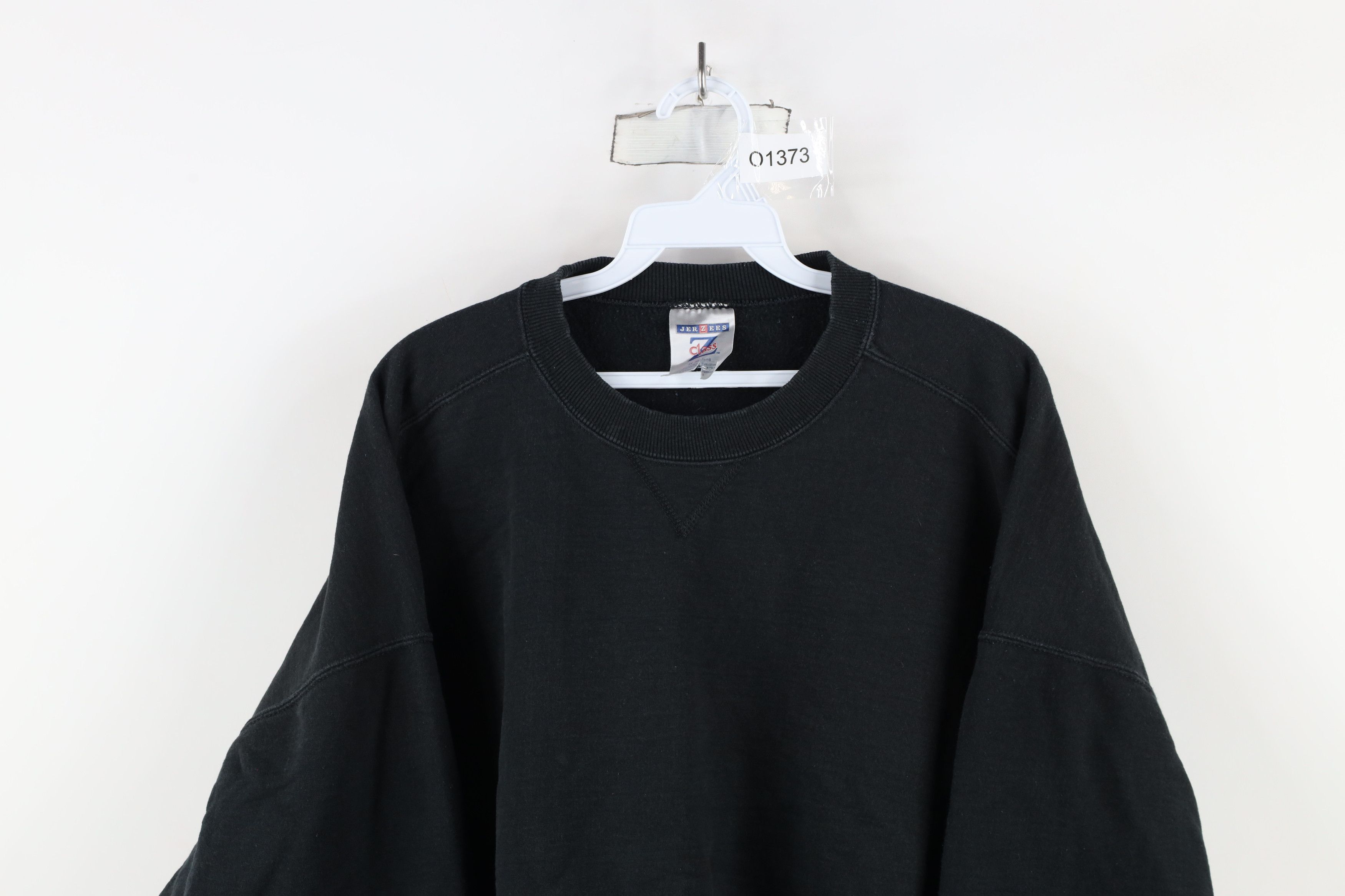 Vintage Vintage 90s Streetwear Blank Heavyweight Sweatshirt Black Size US XXL / EU 58 / 5 - 2 Thumbnail