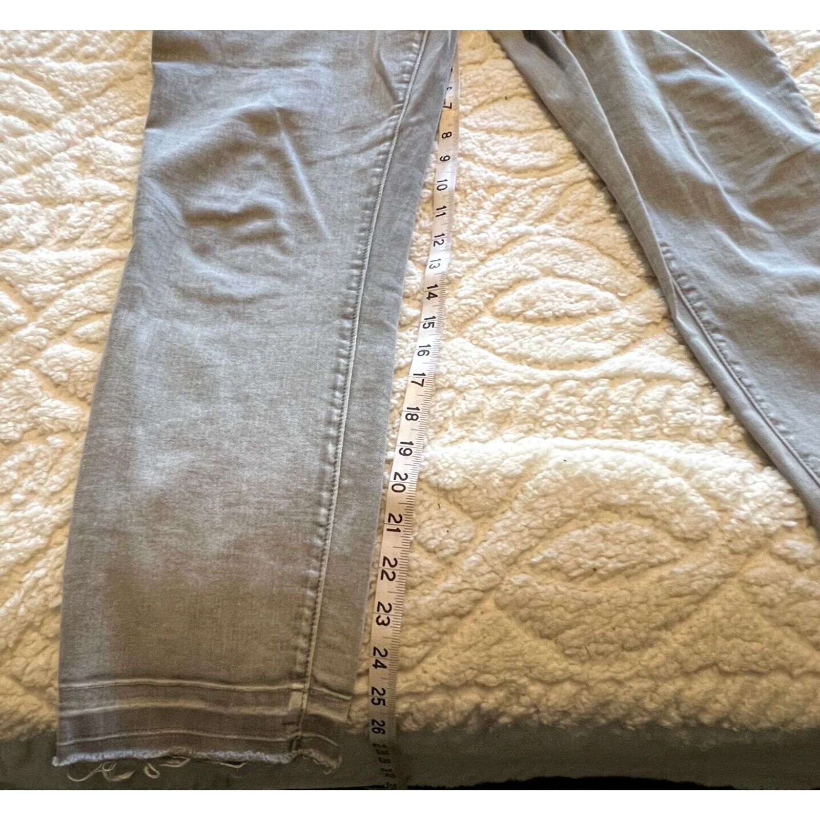 NYDJ NYDJ Jeans Size 14 Gray Alina Ankle Jeans Mid Rise Raw Hem Size 36" / US 14 / IT 50 - 6 Thumbnail
