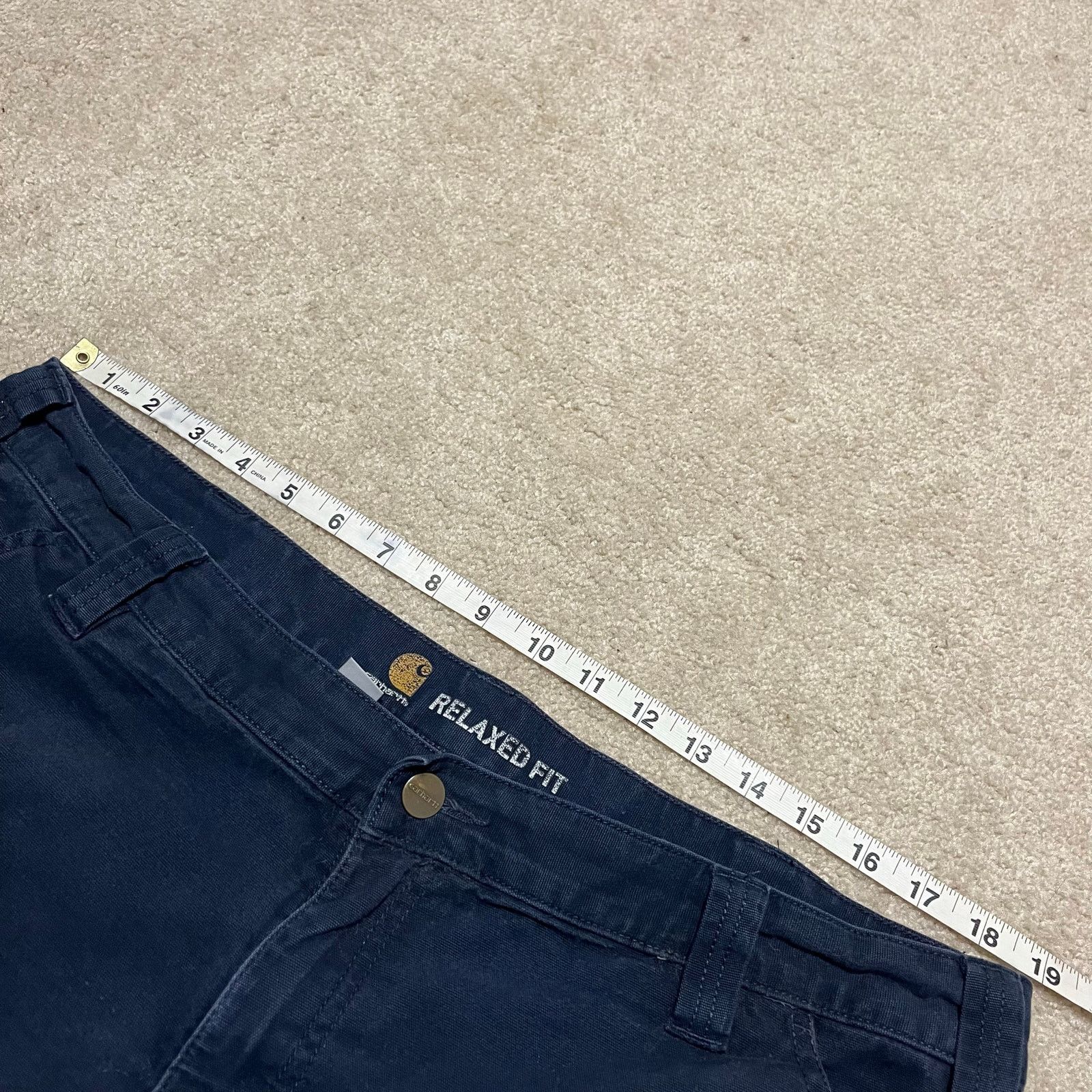 Carhartt Carhartt Workwear Shorts Relaxed Navy Carpenter Shorts 38W Size US 38 / EU 54 - 6 Thumbnail