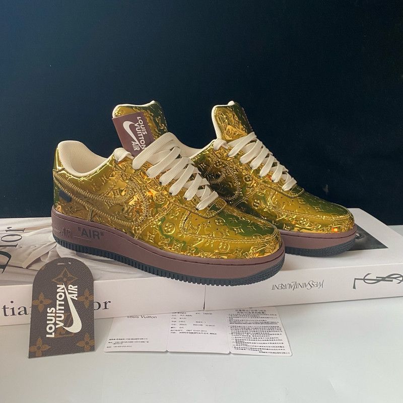 Louis Vuitton Louis Vuitton Nike Air Force 1 Low Sneakers -2505 Size US 7.5 / EU 40-41 - 2 Thumbnail