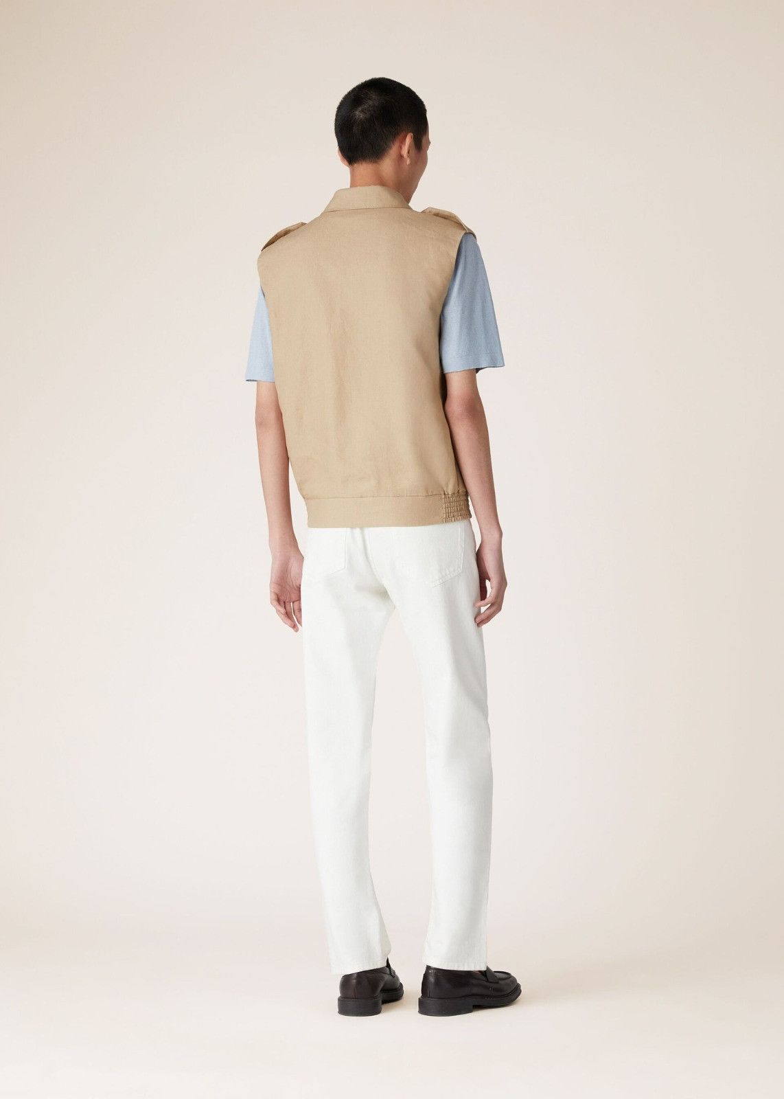 Loro Piana o1srvl11e1224 Tropical Linen Nevado Vest in Light Beige Size US S / EU 44-46 / 1 - 4 Thumbnail