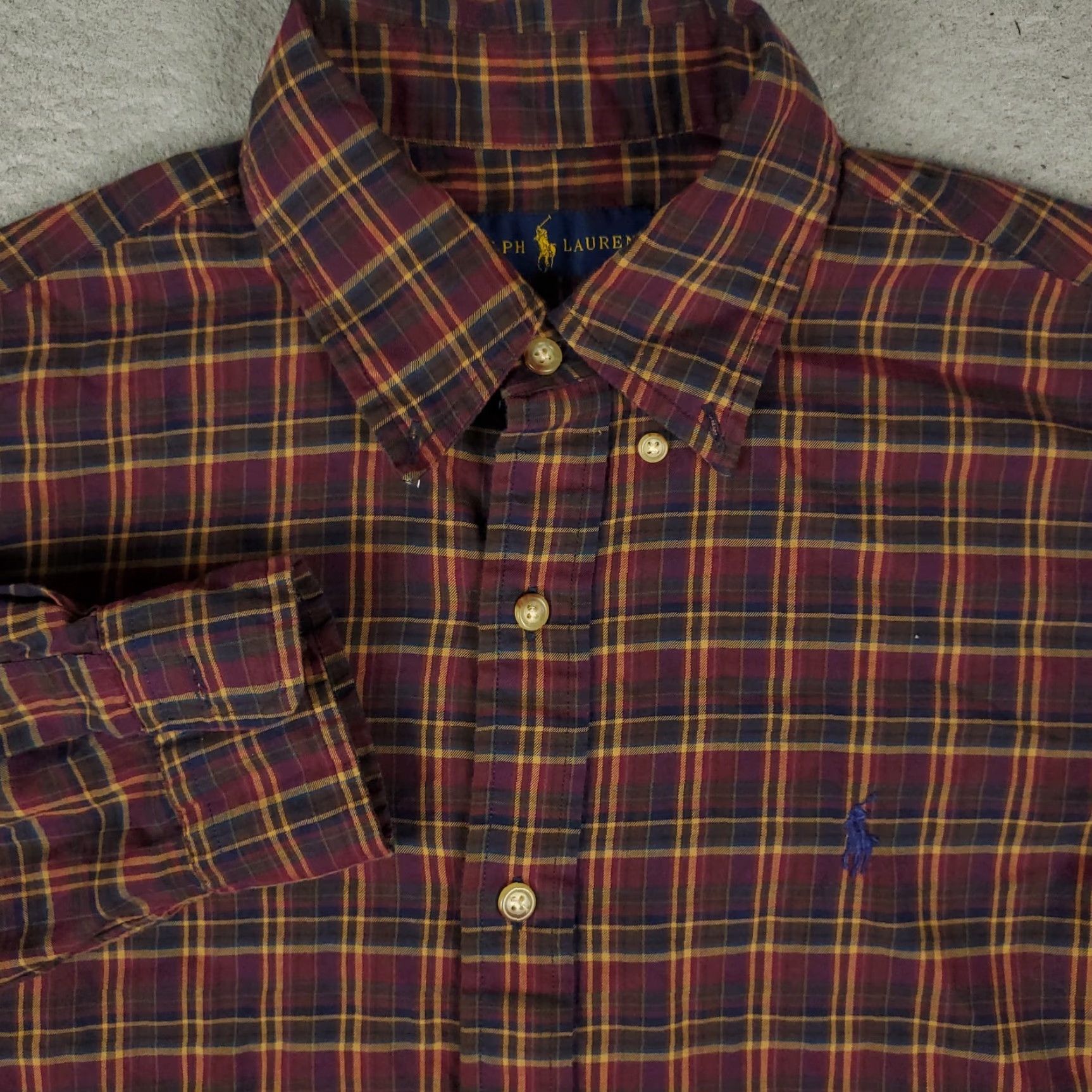 Ralph Lauren Ralph Lauren Shirt Mens Medium Red Plaid Button-Up Long Sleeve Size US M / EU 48-50 / 2 - 2 Thumbnail