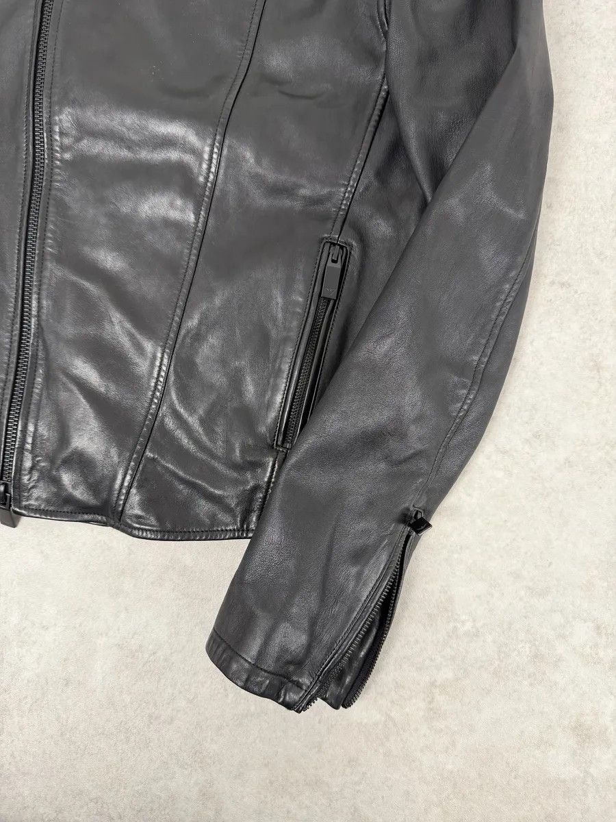 Emporio Armani AW2019 Emporio Armani Perfecto Grey Leather Jacket Size US M / EU 48-50 / 2 - 8 Thumbnail