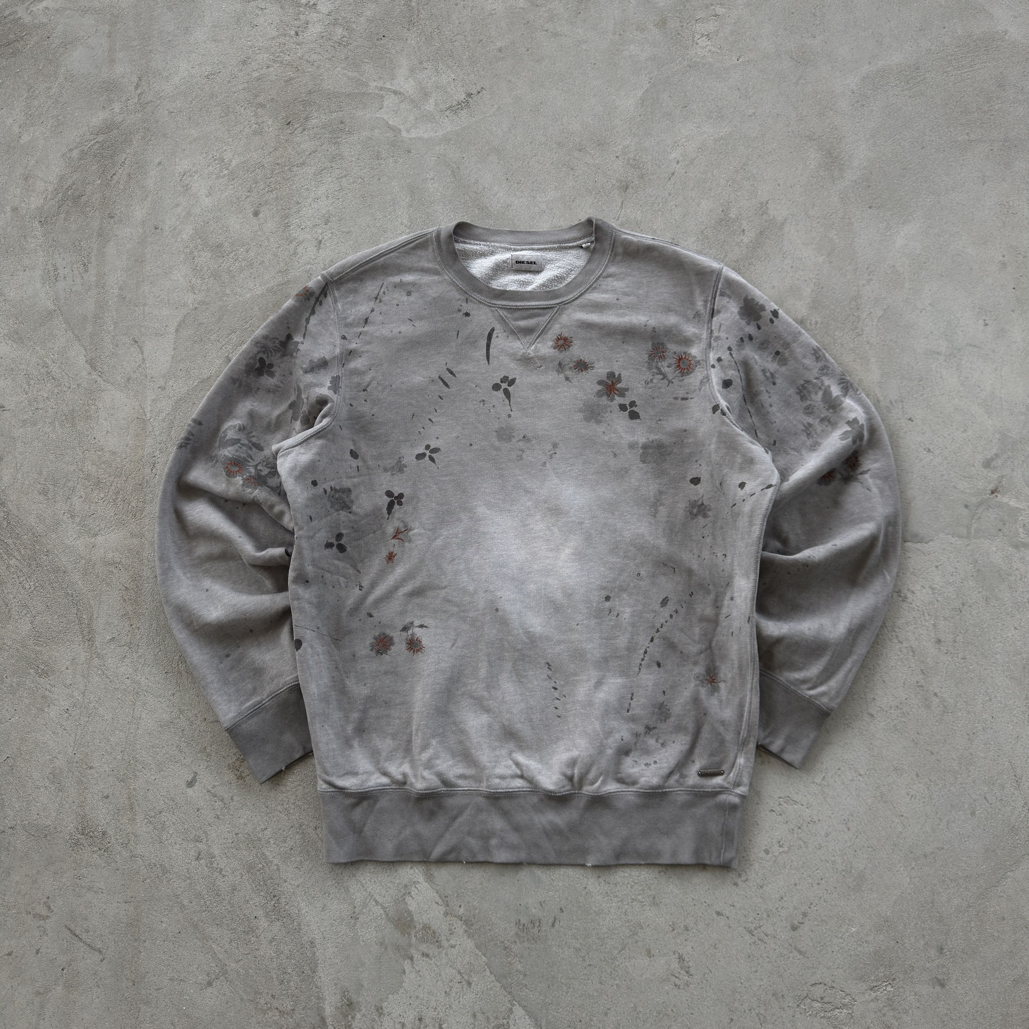 Diesel Vintage Diesel Sweatshirt Distressed Paint Splatter Crewneck Size US L / EU 52-54 / 3 - 1 Thumbnail
