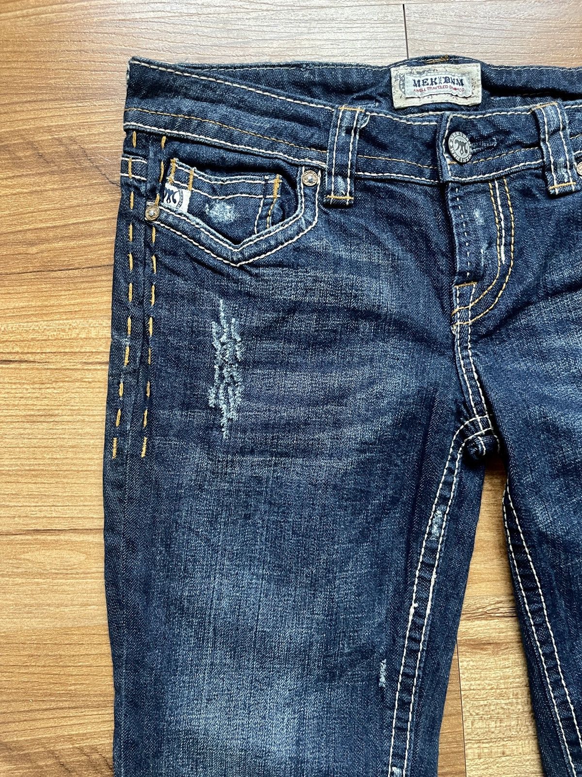 Mek Denim VINTAGE FLARED MEK DENIM OAXACA RARE HANDCRAFTED SIZE 30X31 Size 30" / US 8 / IT 44 - 4 Thumbnail