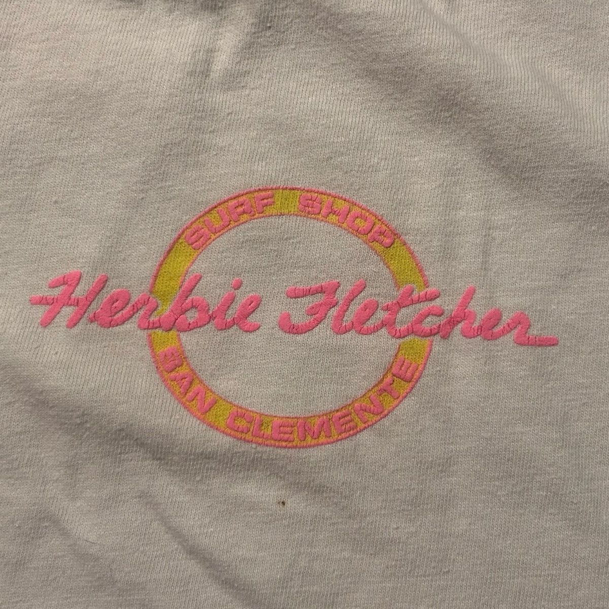 Vintage Vintage 1980s Herbie Fletcher Surf Shop T-Shirt Neon Logo XL Size US XL / EU 56 / 4 - 3 Thumbnail