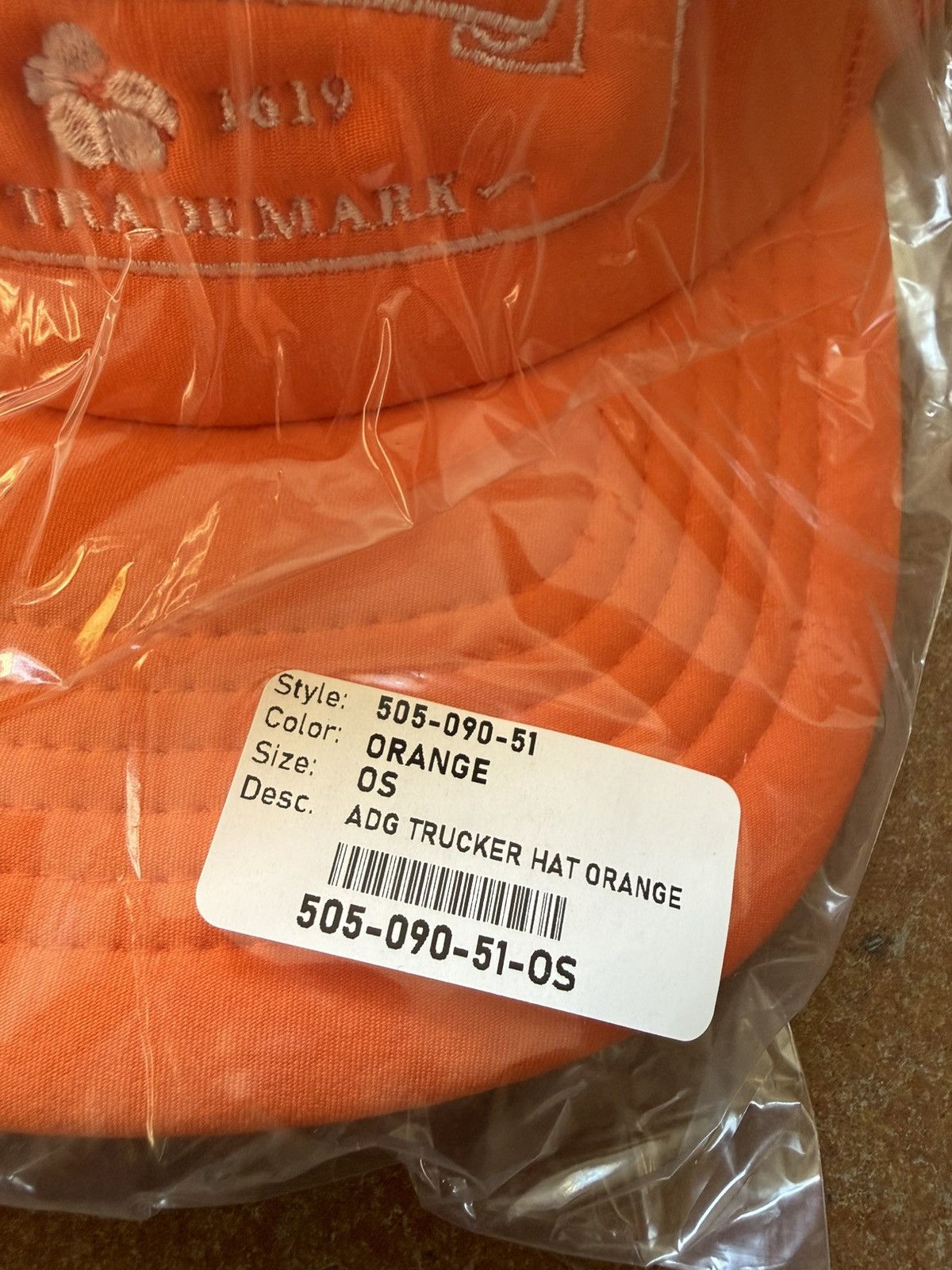 DENIM TEARS Denim Tears ADG Trucker Hat Orange Size ONE SIZE - 9 Thumbnail