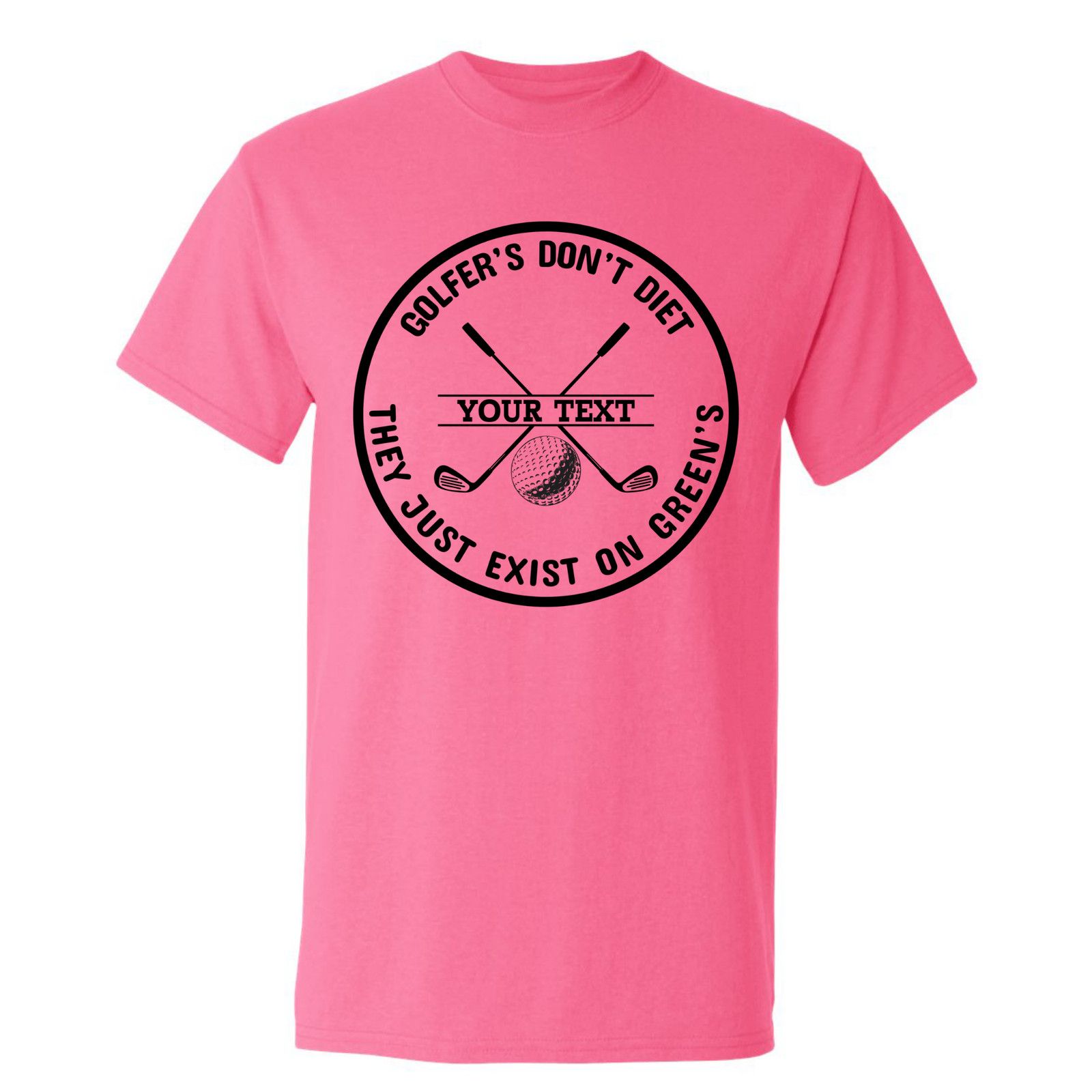 Gildan Golfers Don't Diet Personalized Name Golf Clubs Ball T-Shirt Size US XL / EU 56 / 4 - 11 Thumbnail