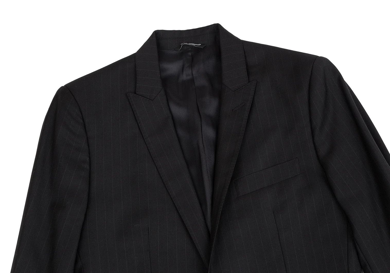 Dolce & Gabbana Martini Pinstripe Narrow Lapel Wool Jacket Black 44 Size US S / EU 44-46 / 1 - 2 Thumbnail