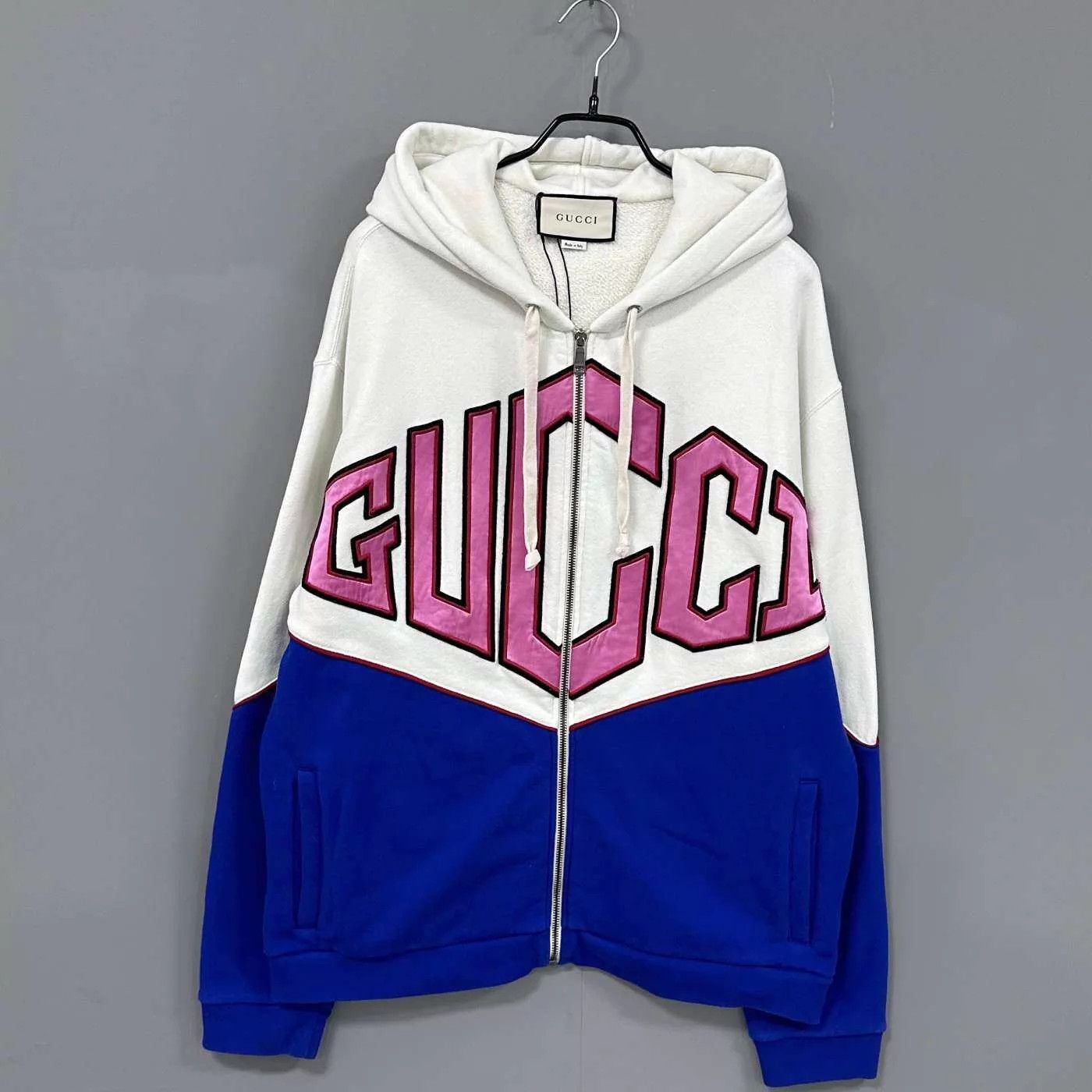 Gucci GUCCI color-blocked logo zipper jacket M 95 New Size US M / EU 48-50 / 2 - 1 Thumbnail