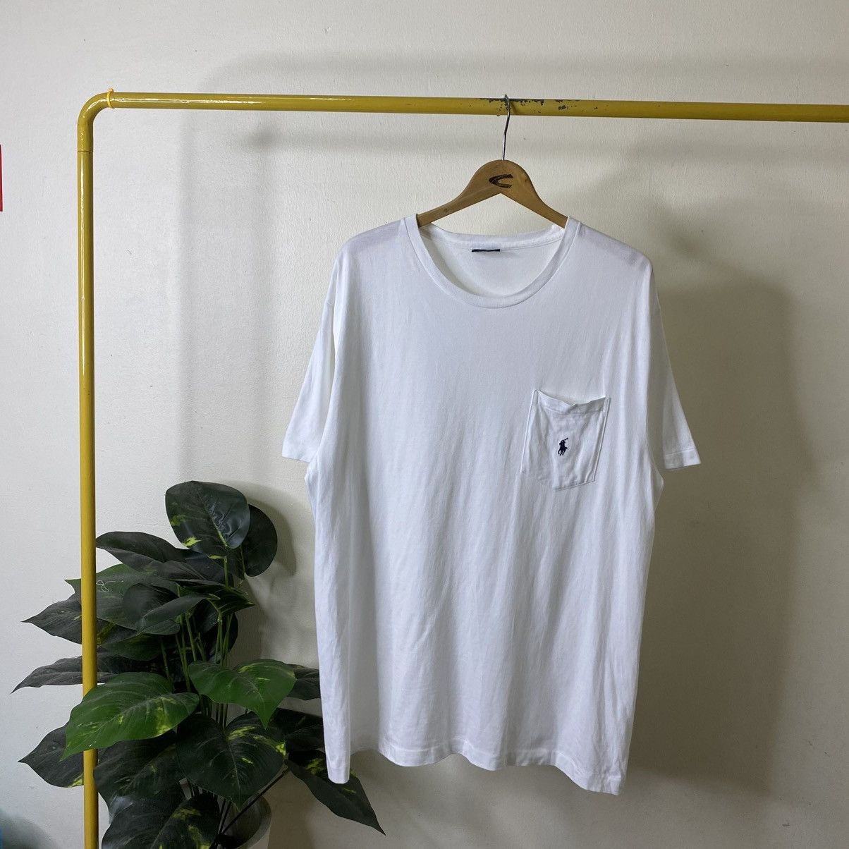 Polo Ralph Lauren Vintage Polo Ralph Lauren Single Pocket White T Shirt Size US XL / EU 56 / 4 - 1 Thumbnail