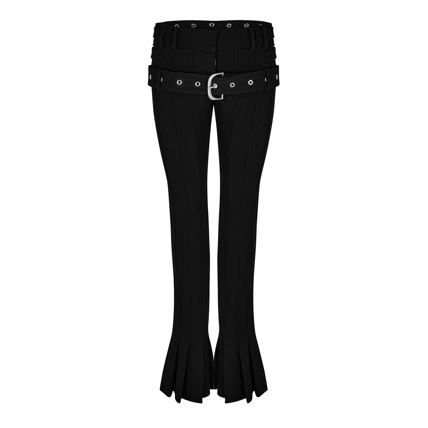 Off-White o1g2r1mq1224 Bell Bottom Pant in Black Size 29" - 1 Thumbnail