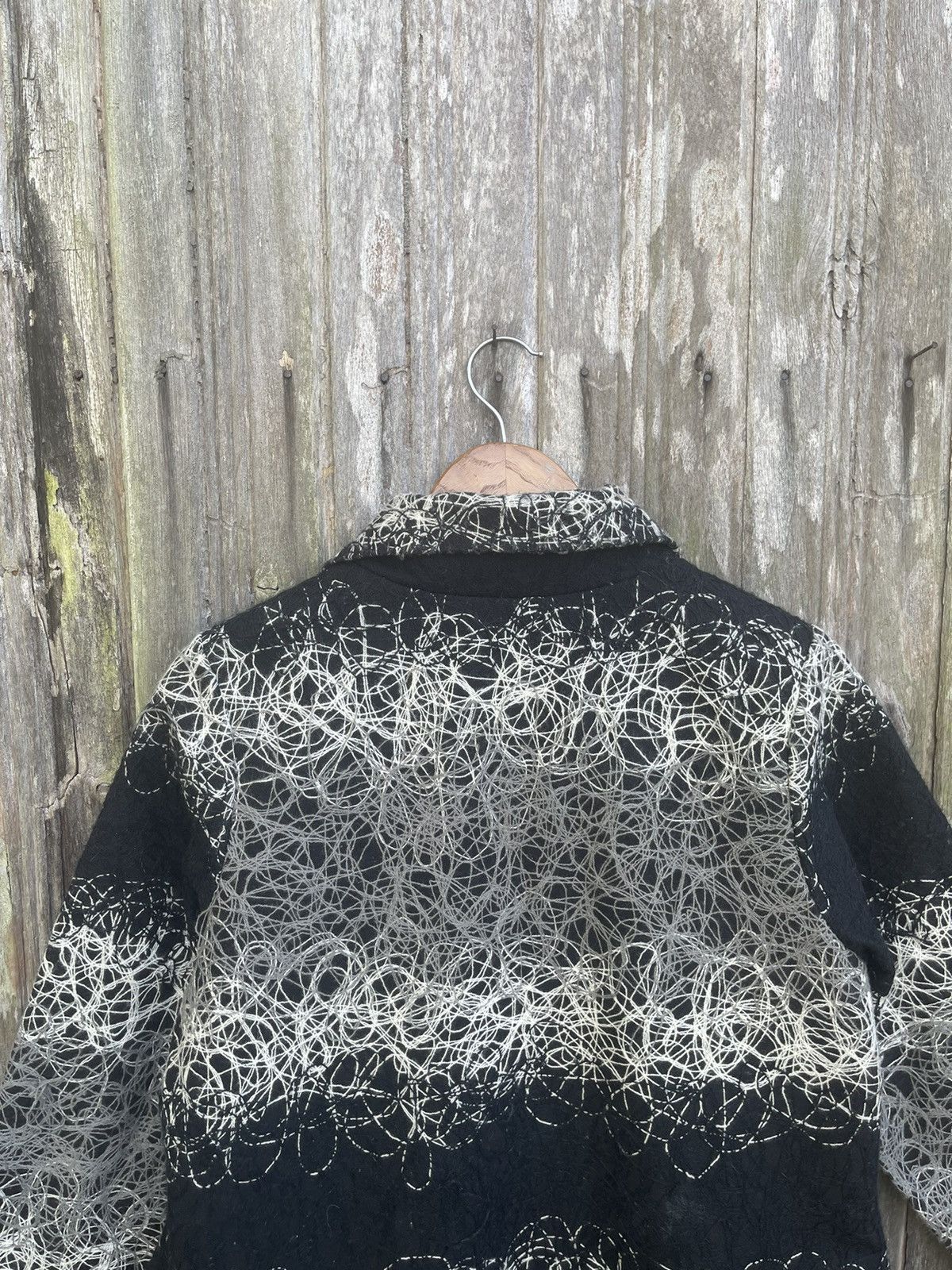Other Avant-Garde Korean Art Coat Chaotic Thread Embroidery Size M / US 6-8 / IT 42-44 - 10 Thumbnail