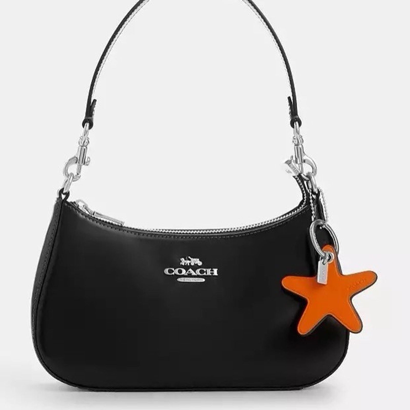 Coach NWT COACH CBL99 Star Bag Charm Silver/Bright Mandarin Size ONE SIZE - 5 Thumbnail