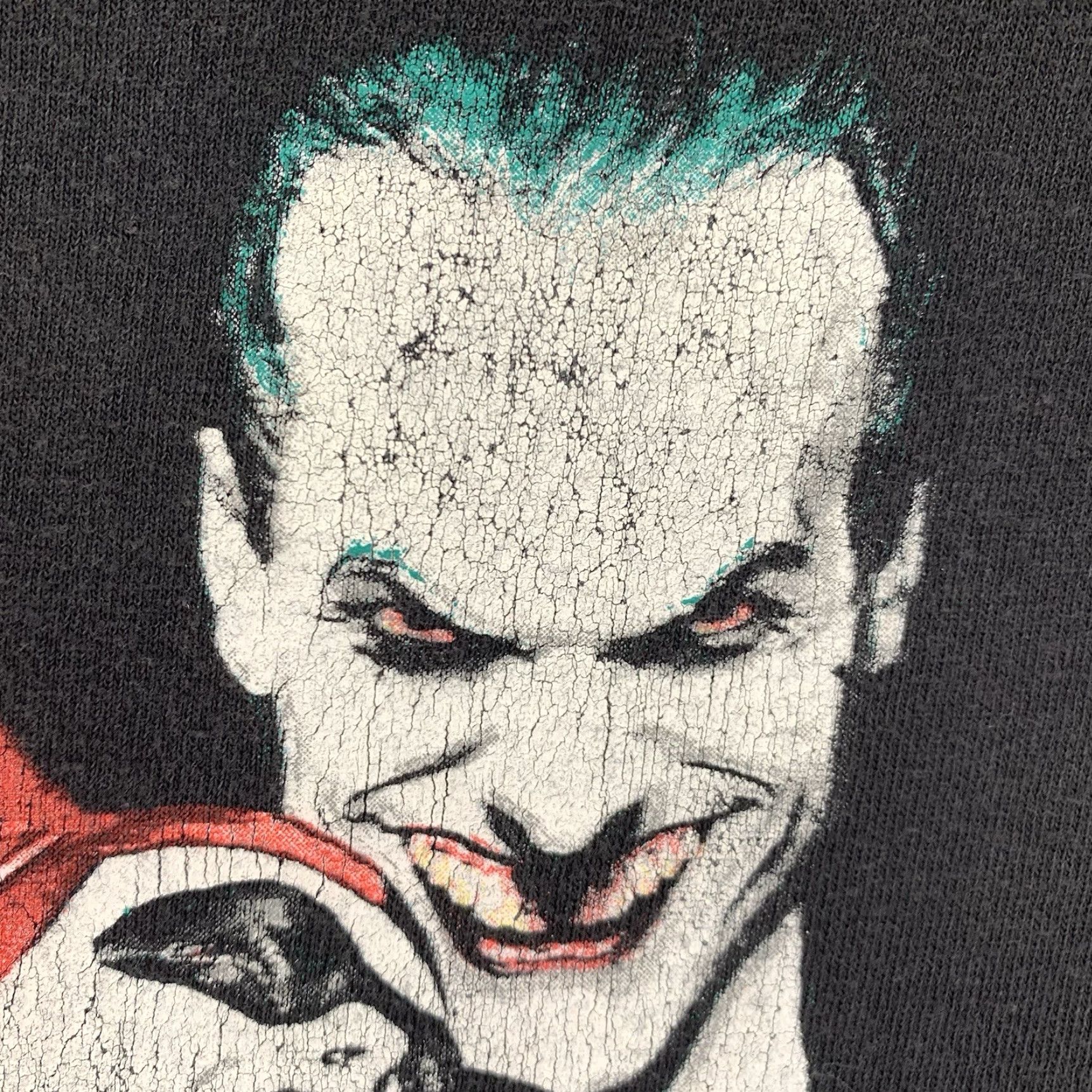 DC Comics VINTAGE Batman Joker Harley Quinn T-Shirt XL Black Graphic Print 90s Comics Mens Size US XL / EU 56 / 4 - 5 Thumbnail