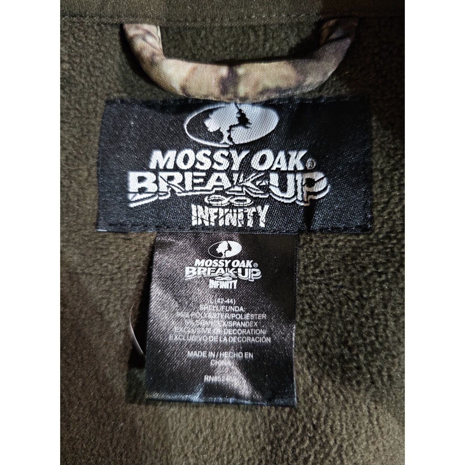 Vintage Mossy Oak Break Up Infinity Camo Lightweight Softshell Full Zip Jacket Mens L Size US L / EU 52-54 / 3 - 4 Thumbnail